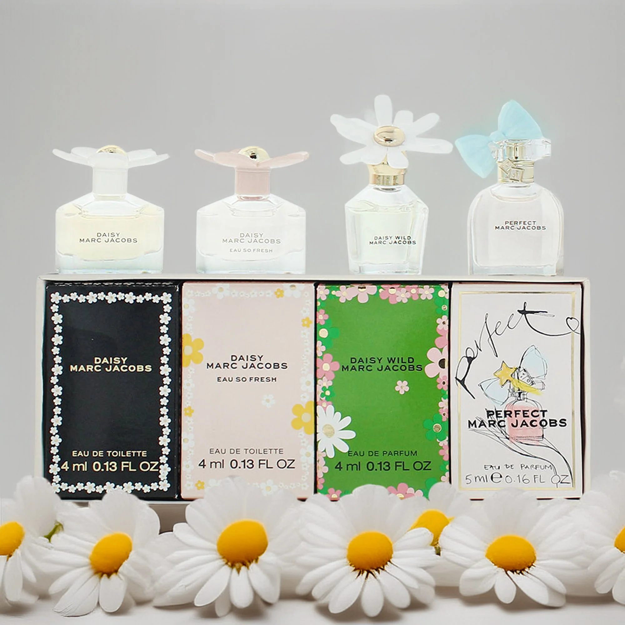 Marc Jacobs 4 Piece Gift Set: Daisy Wild EDP 4ml - Perfect EDP 5ml - Eau So Fresh EDT 4ml - Daisy EDT 4ml - Image 3