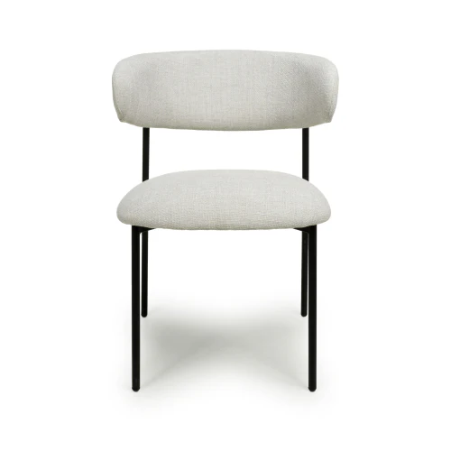 Marisa Linen Effect Natural Dining Chair - Image 4