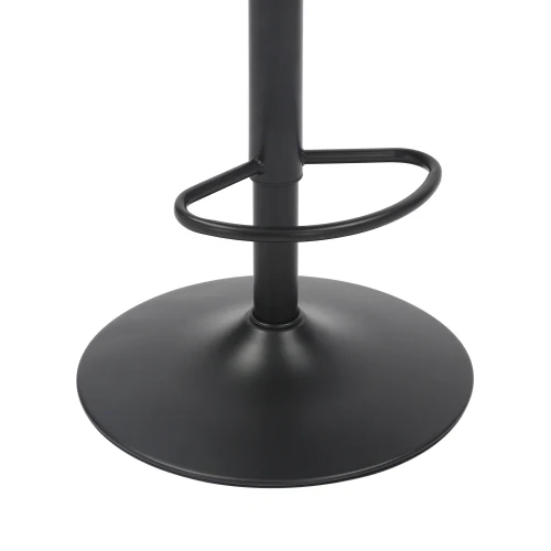 Mason Brushed Velvet Cream/Black Bar Stool - Image 7