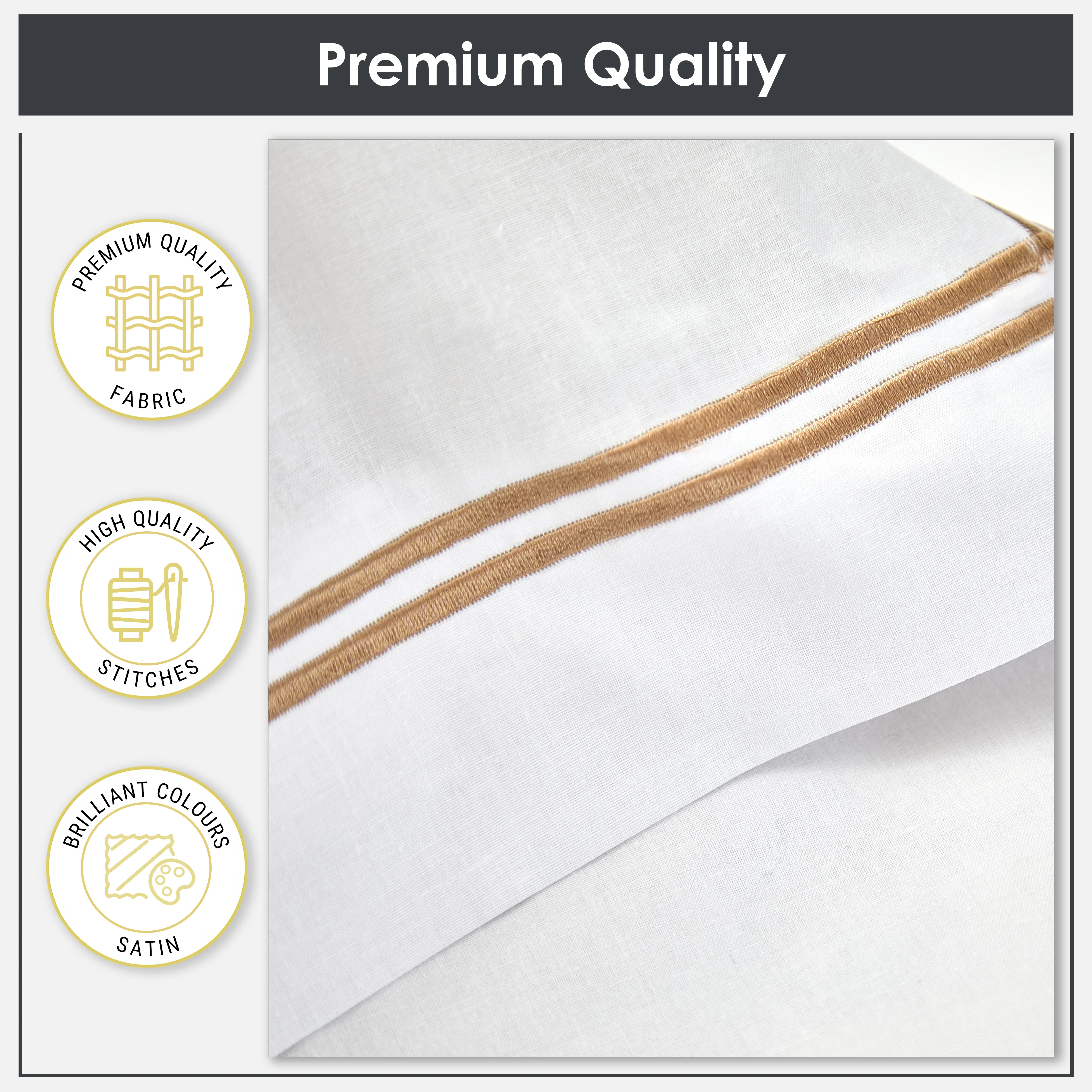 Mayfair - Embroidered Duvet Set With Oxford Pillowcase In Taupe - Single - Image 2