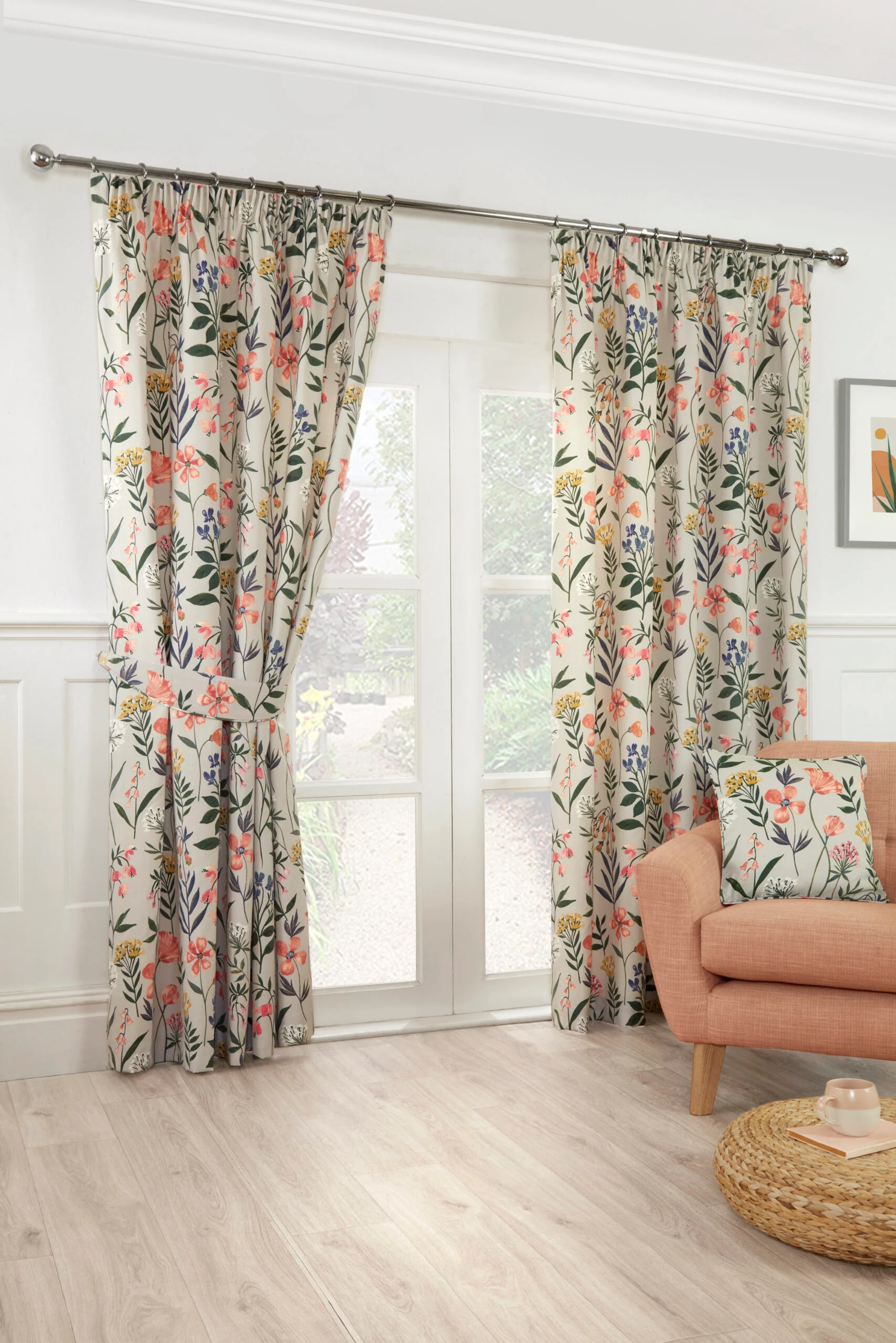 MEADOW MULTI 3" PENCIL PLEAT CURTAINS