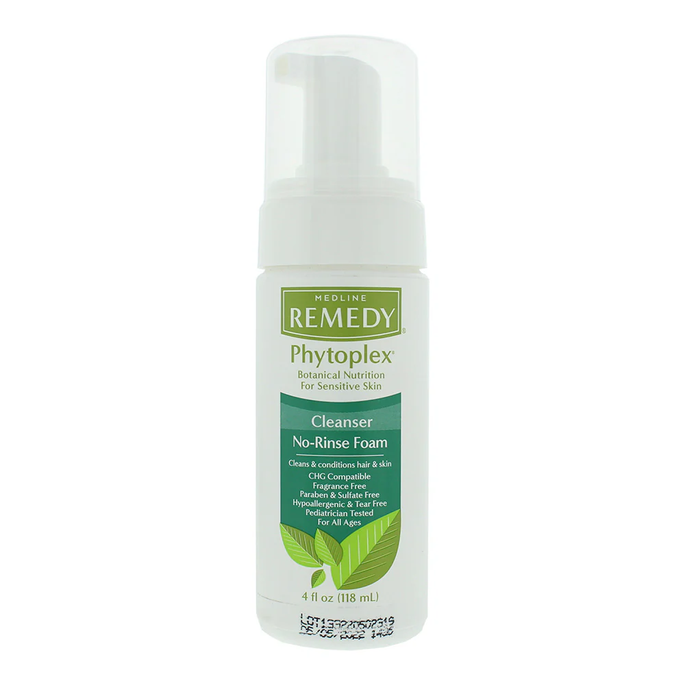 Medline Remedy Clinical Cleanse No-Rinse Foam Cleanser For Sensitive Skin Cleans