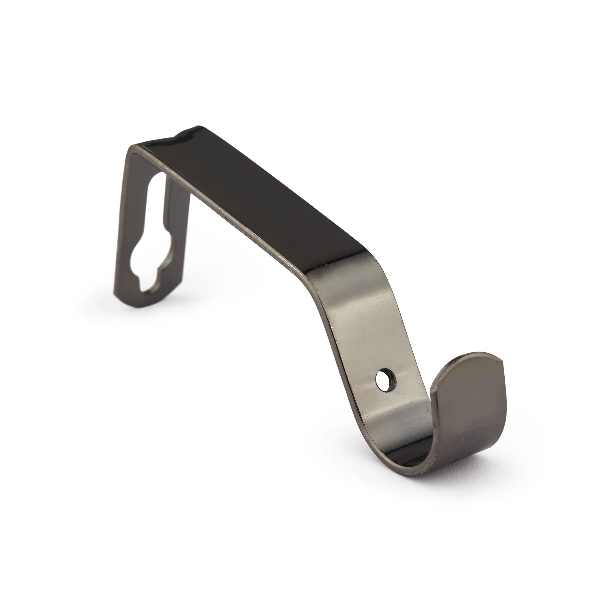Metal Sliced - Extendable Curtain Pole with pair of end finials in Black Silk - Image 4