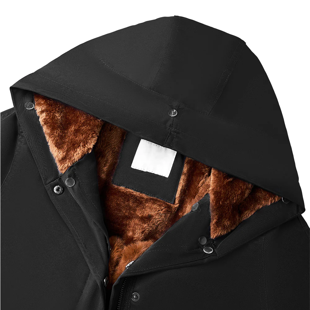 Mid-Length Hooded Coat With Drawstring Waist - Image 6