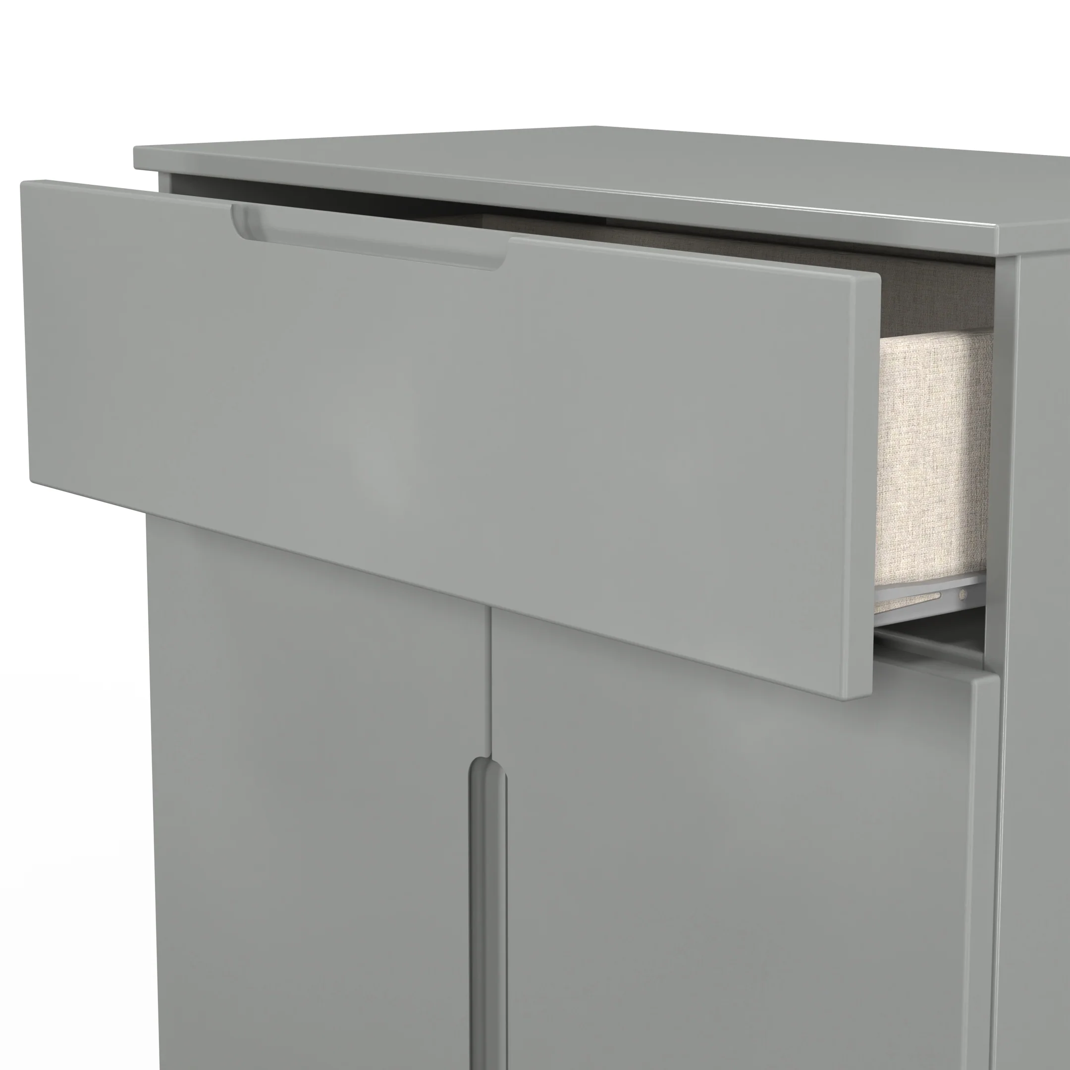 Milan 1 Drawer 2 Door Sideboard in Dusk Grey - Ready Assembled - Image 7
