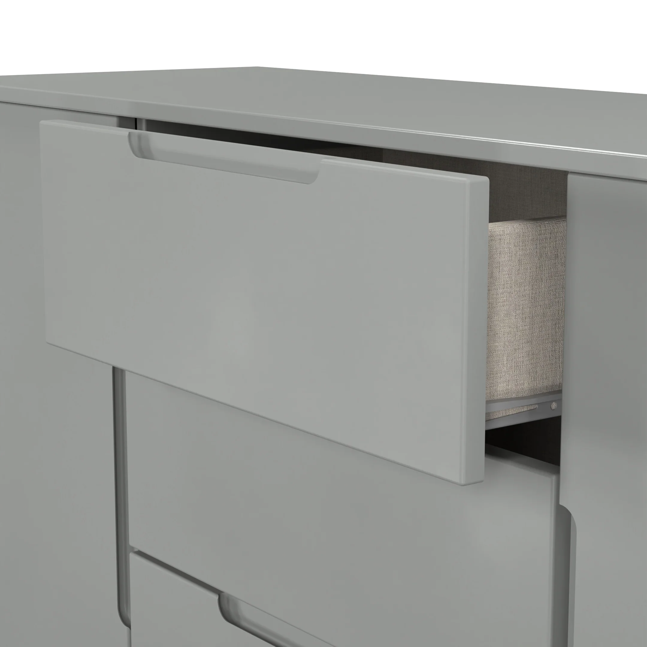 Milan 2 Door 3 Drawer Sideboard in Dusk Grey - Ready Assembled - Image 6