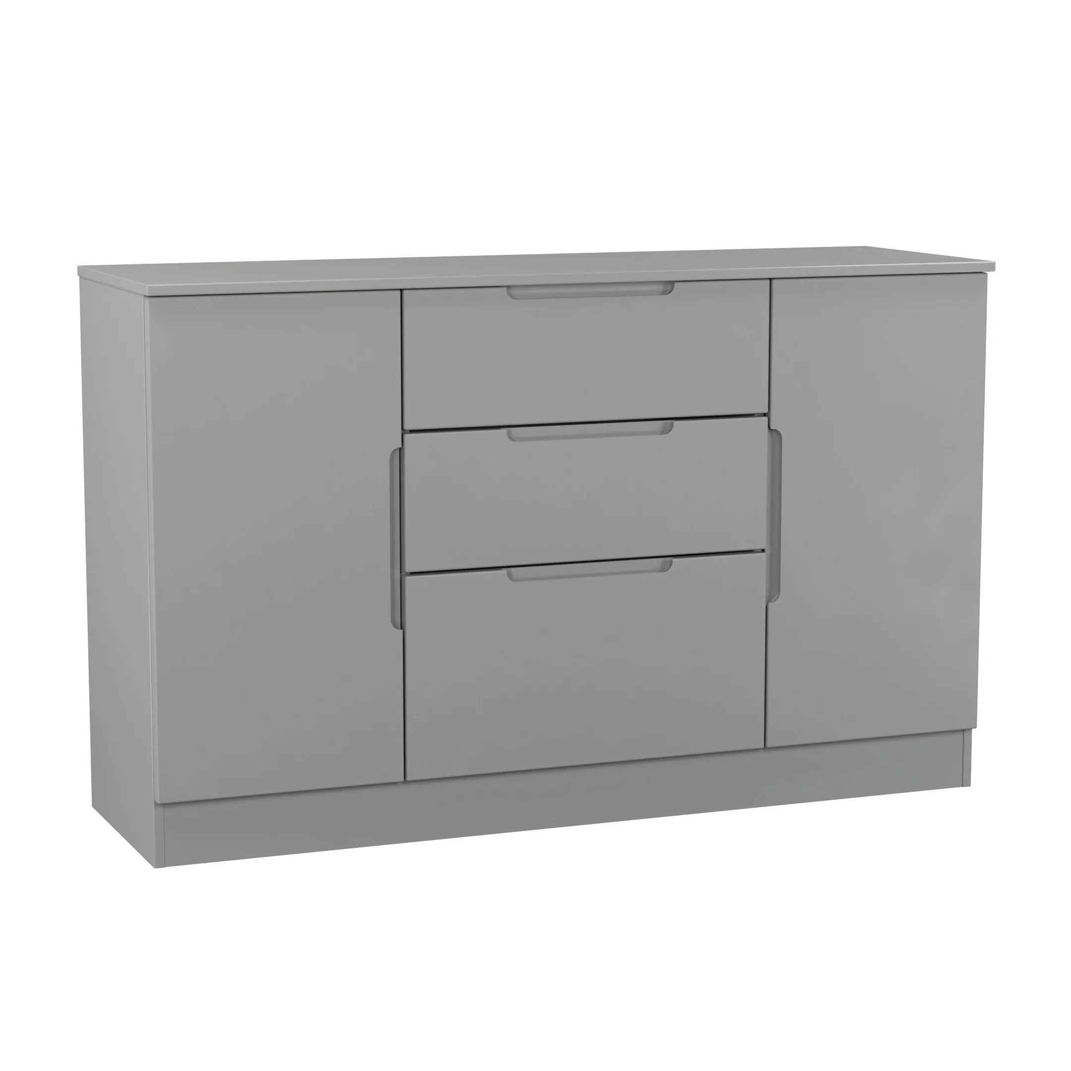 Milan 2 Door 3 Drawer Sideboard in Dusk Grey - Ready Assembled - Image 8