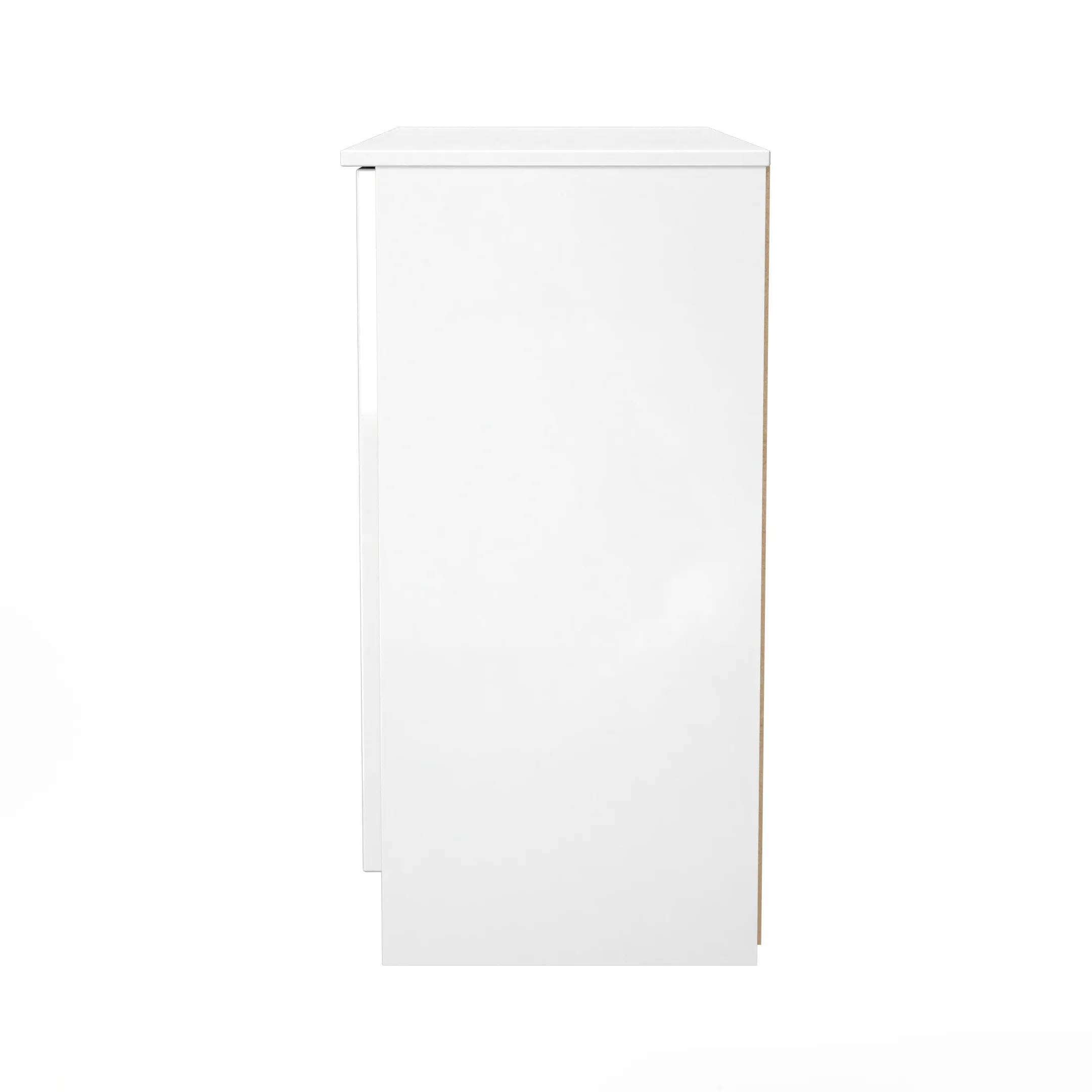 Milan 3 Door Sideboard in White Gloss & White Matt - Ready Assembled - Image 3