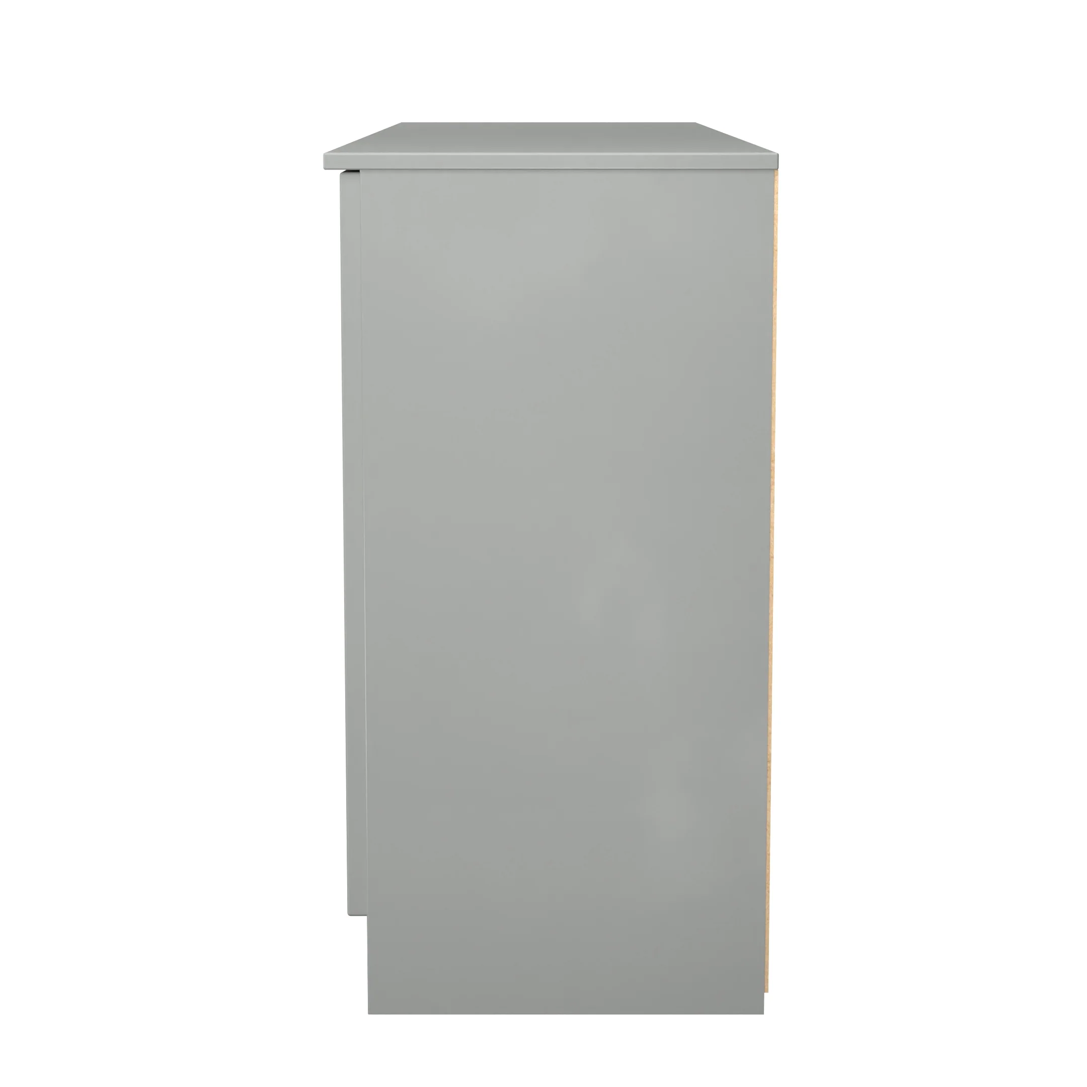 Milan 4 Door 1 Drawer Wide Unit in Dusk Grey - Ready Assembled - Image 3