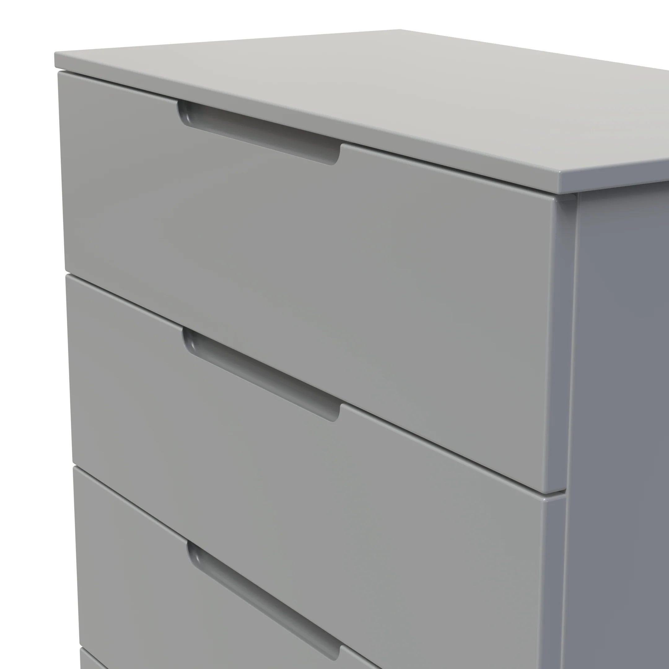 Milan 4 Drawer Chest in Dusk Grey - Ready Assembled - Image 5