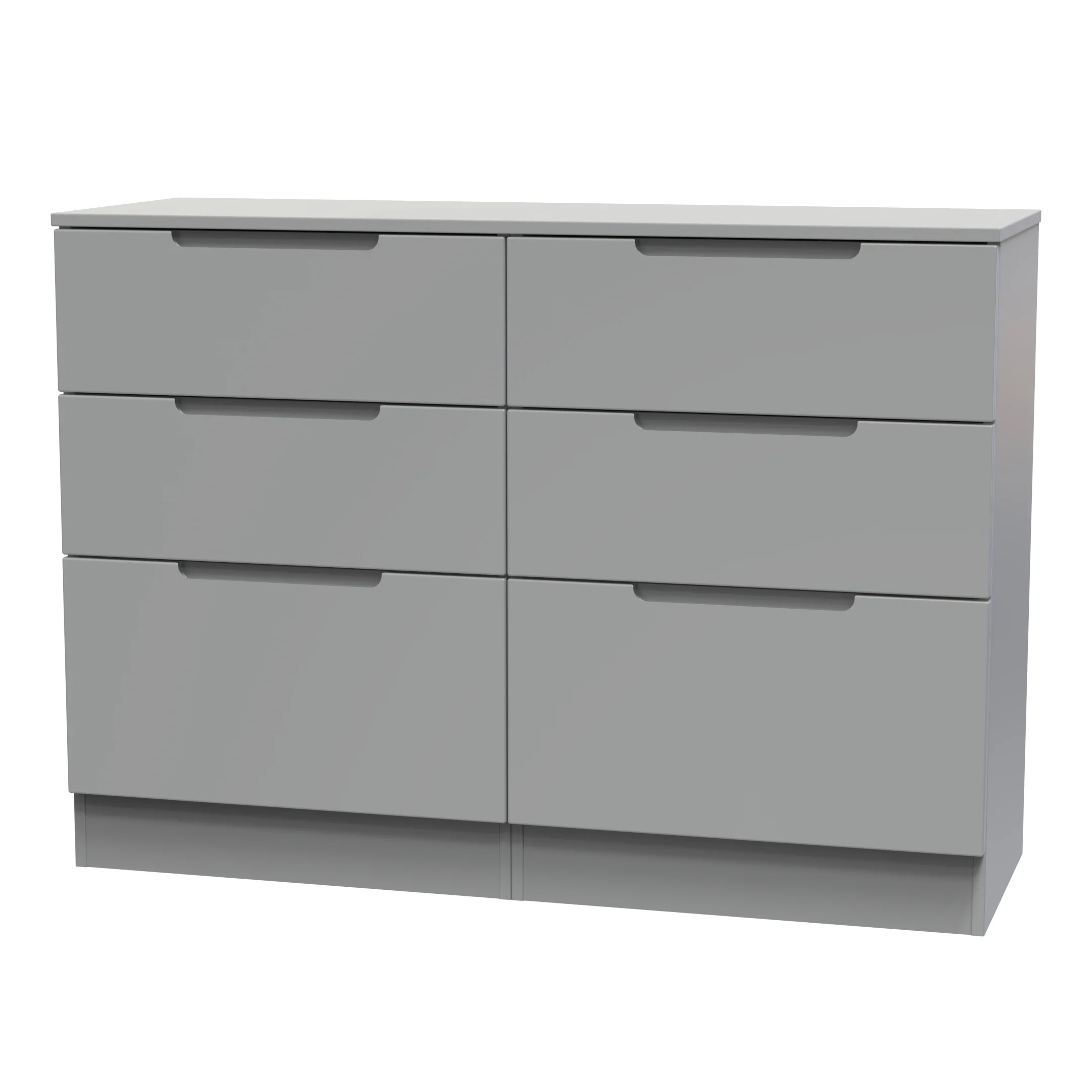 Milan 6 Drawer Chest in Dusk Grey - Ready Assembled - Image 4