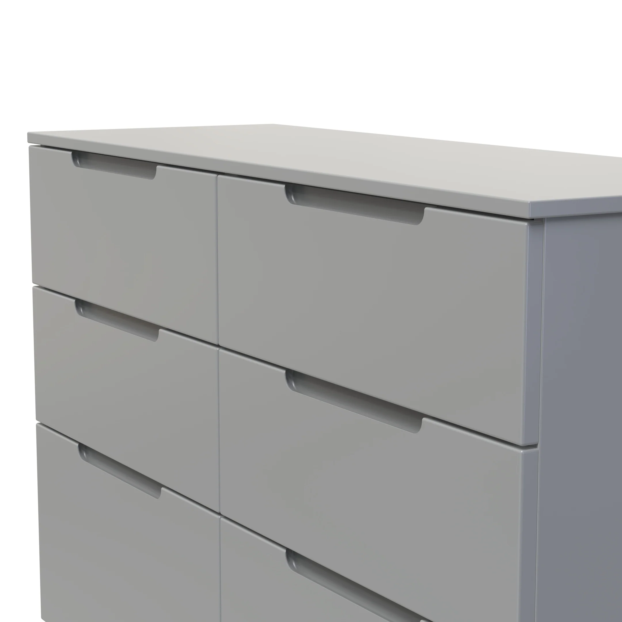 Milan 6 Drawer Chest in Dusk Grey - Ready Assembled - Image 5