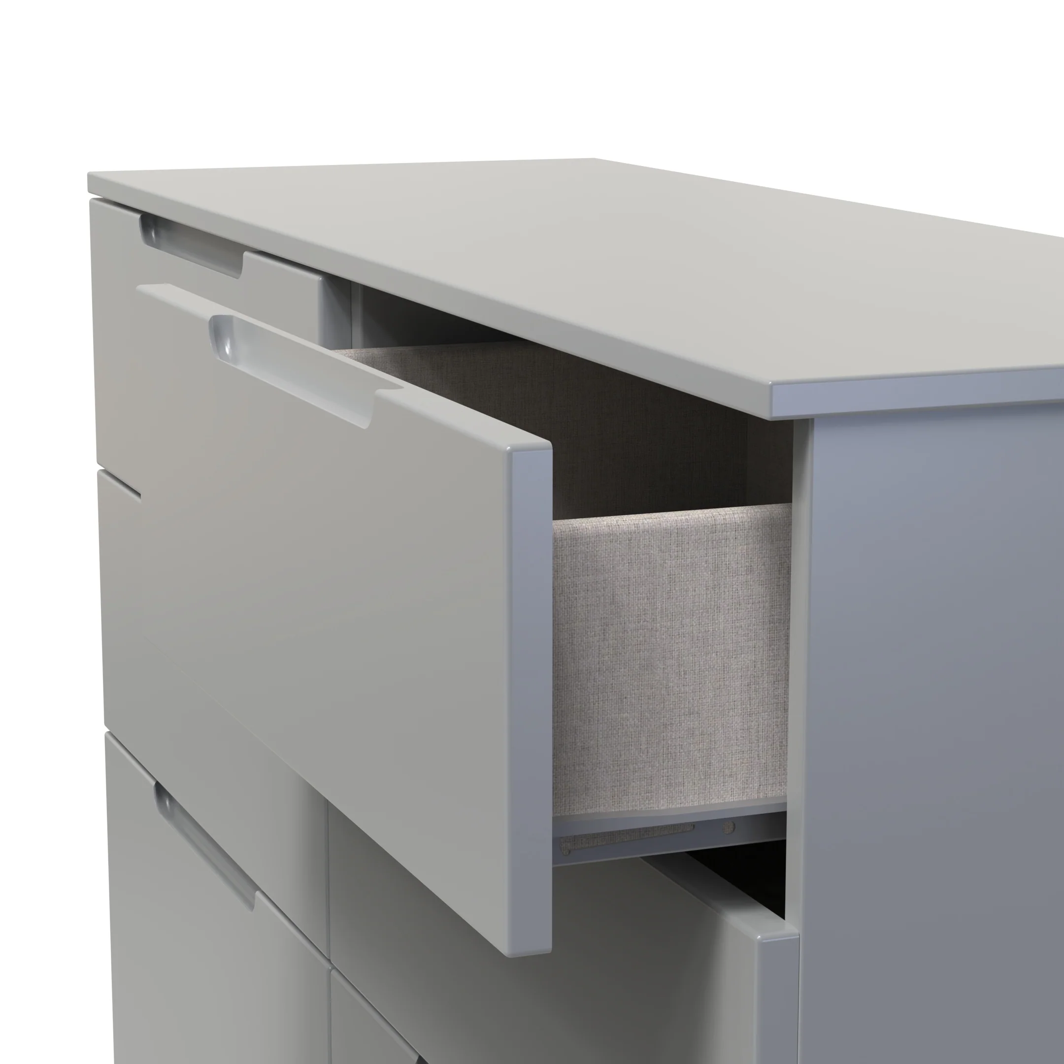 Milan 6 Drawer Chest in Dusk Grey - Ready Assembled - Image 6