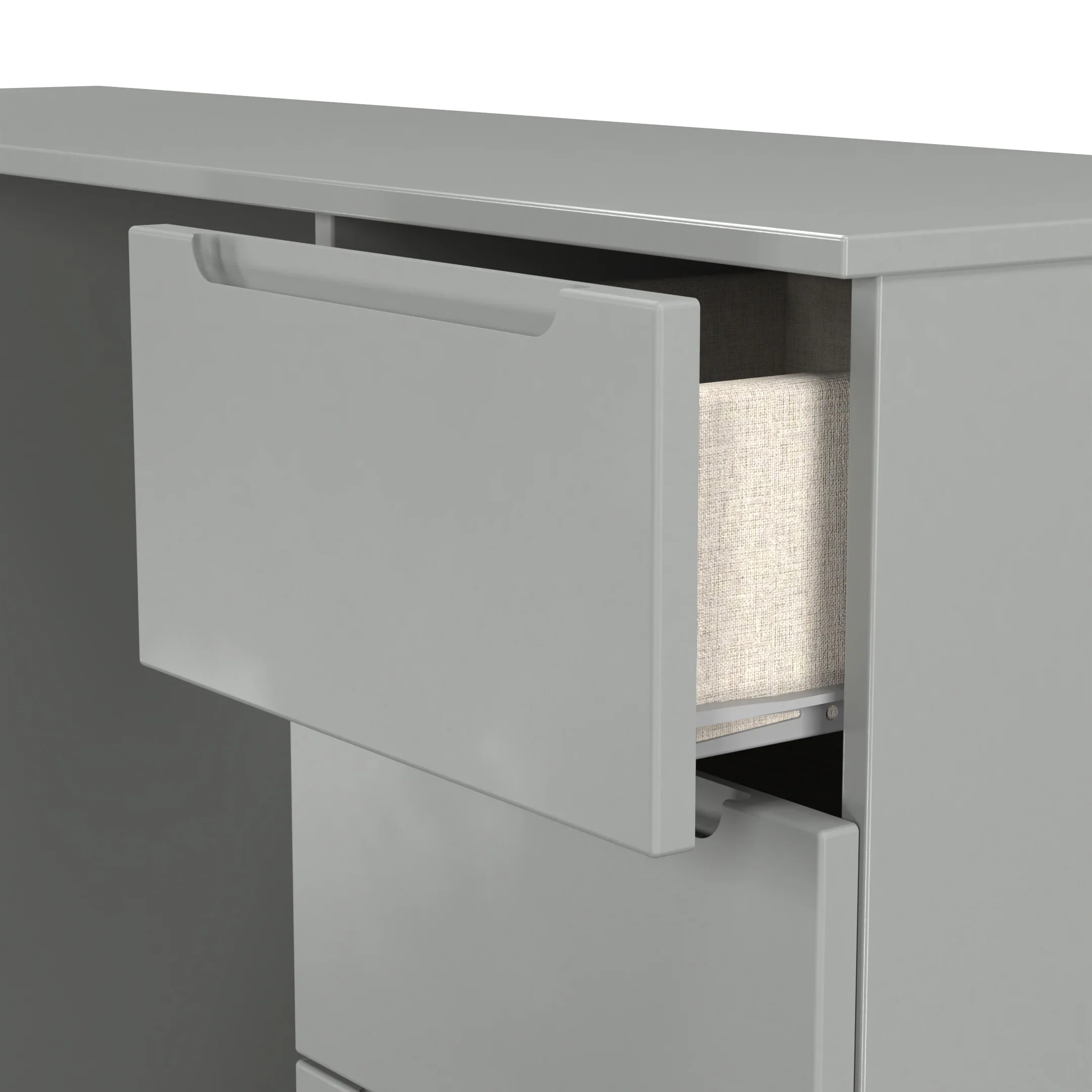 Milan Double Pedestal Desk in Dusk Grey - Ready Assembled - Image 6