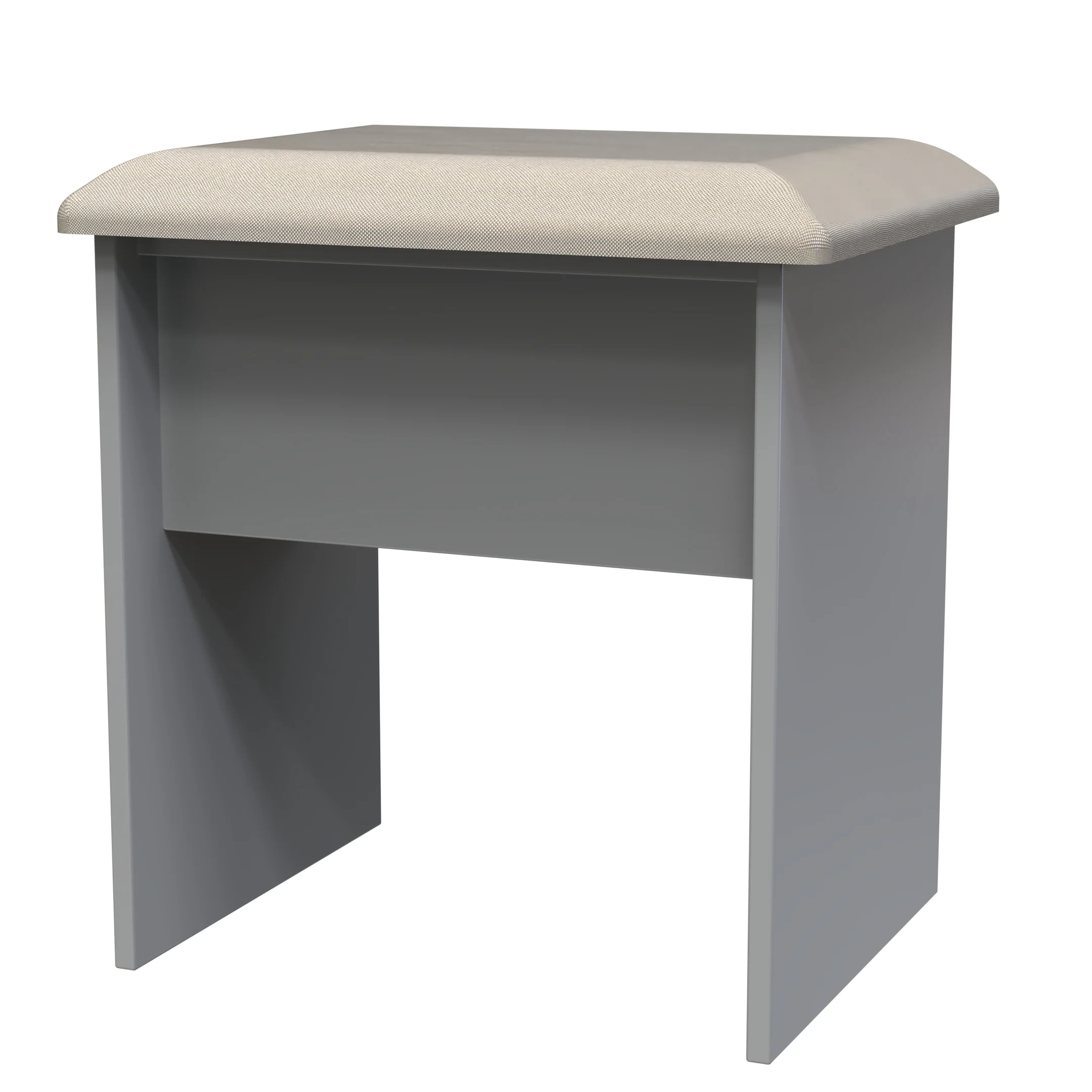 Milan Stool in Grey Gloss & Grey Oak - Ready Assembled - Image 4