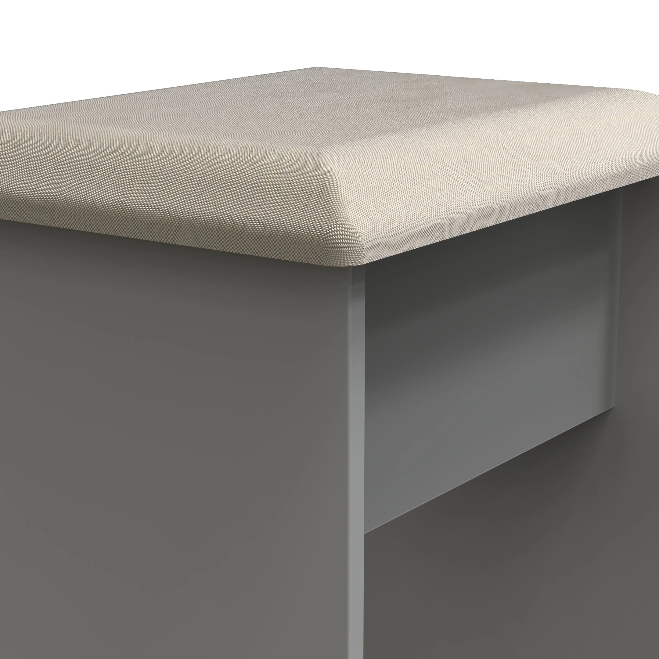 Milan Stool in Grey Gloss & Grey Oak - Ready Assembled - Image 5