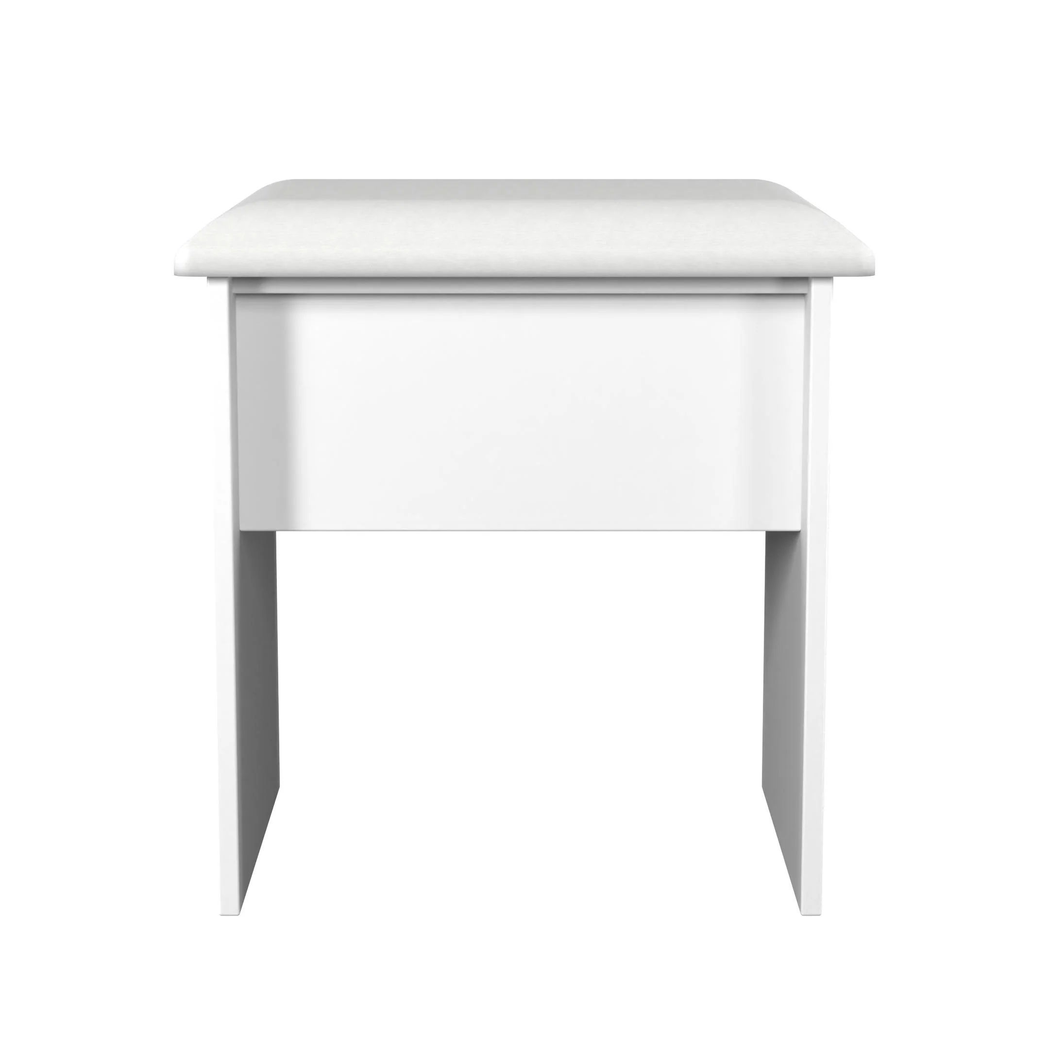 Milan Stool in White Matt - Ready Assembled - Image 2