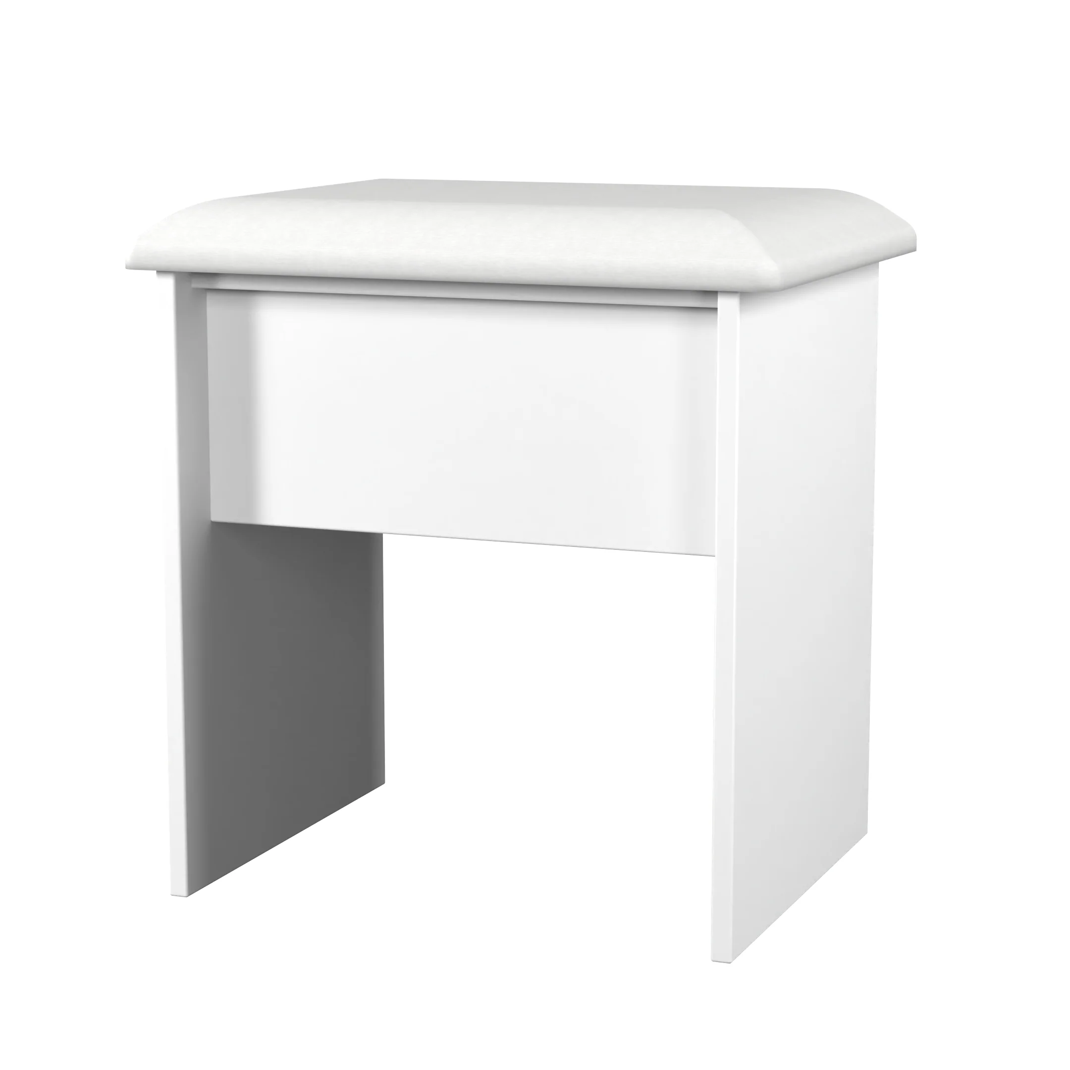 Milan Stool in White Matt - Ready Assembled - Image 4