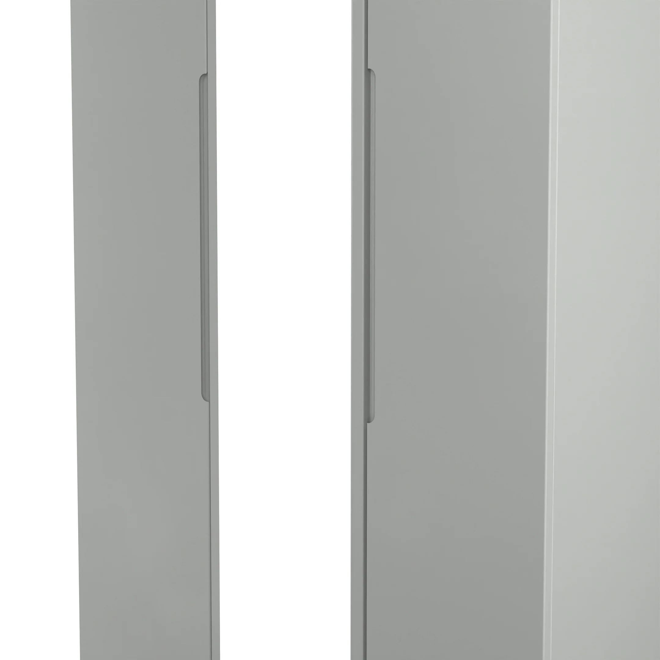 Milan Tall Triple Mirror Wardrobe in Dusk Grey - Ready Assembled - Image 5