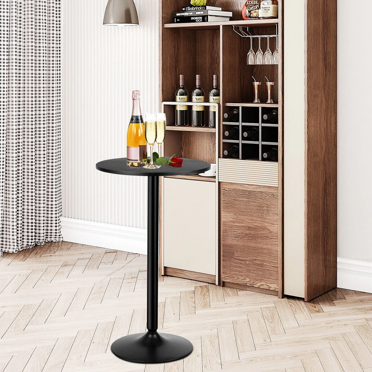 Modern Bar Table With Round Top For Living Room, Restaurant And Bistro - Image 2