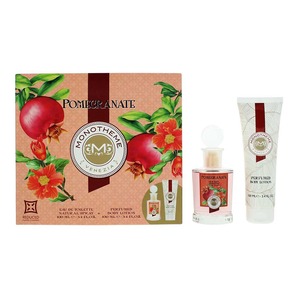 Monotheme Pomegranate 2 Piece Gift Set: Eau de Toilette 100ml - Body Lotion 100m