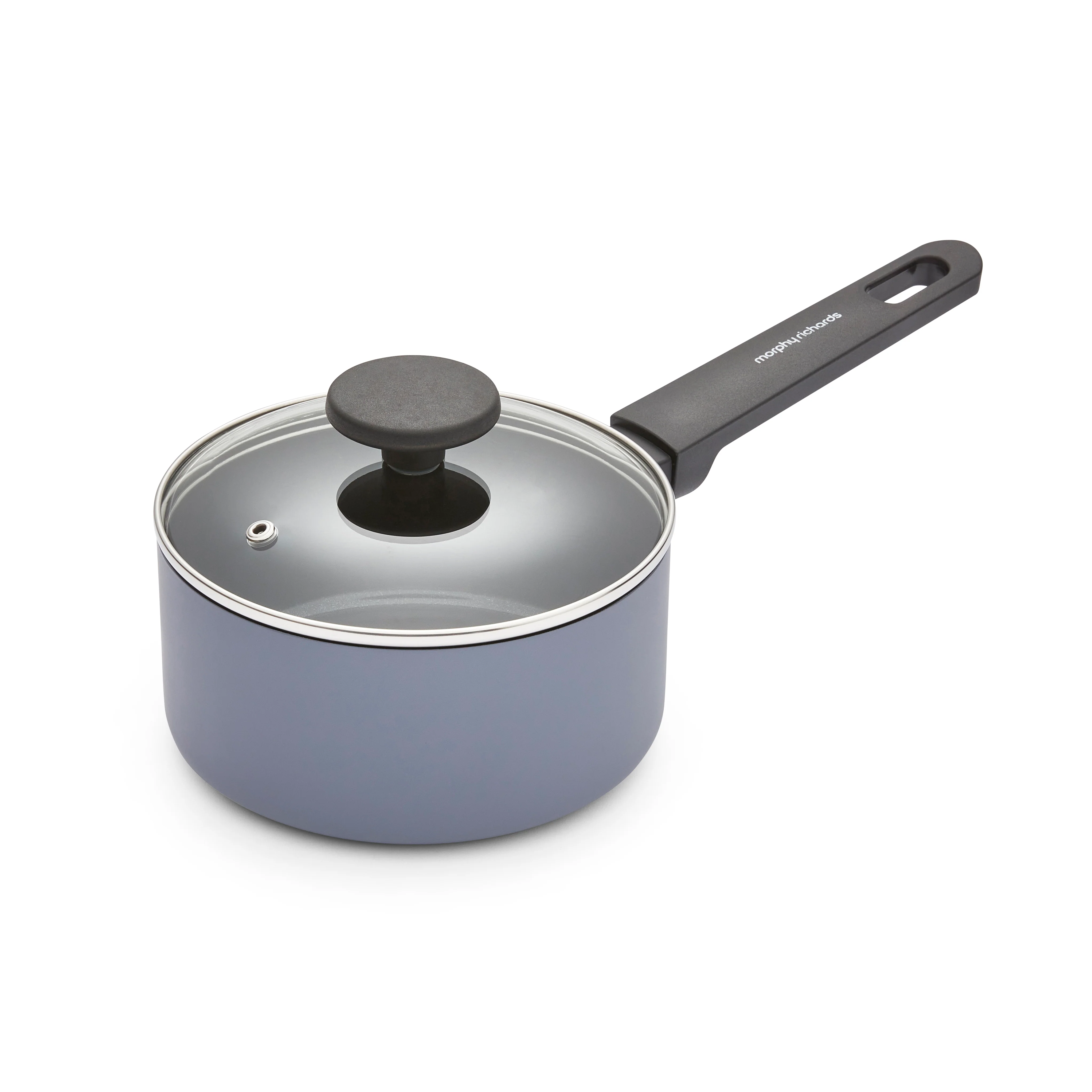 Morphy Richards 3 Piece Recycled Aluminium Saucepan Set - Grey - Image 2