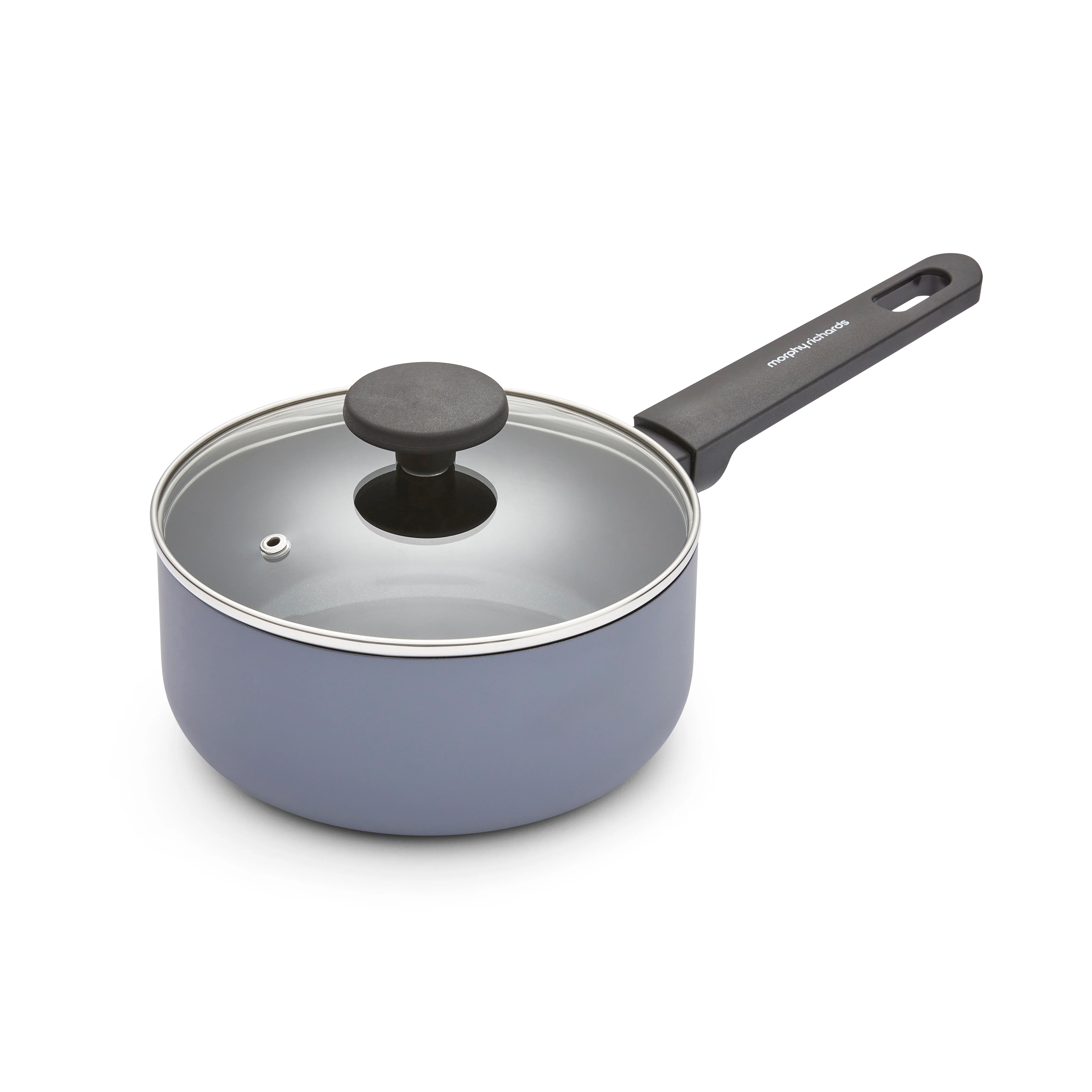Morphy Richards 3 Piece Recycled Aluminium Saucepan Set - Grey - Image 3