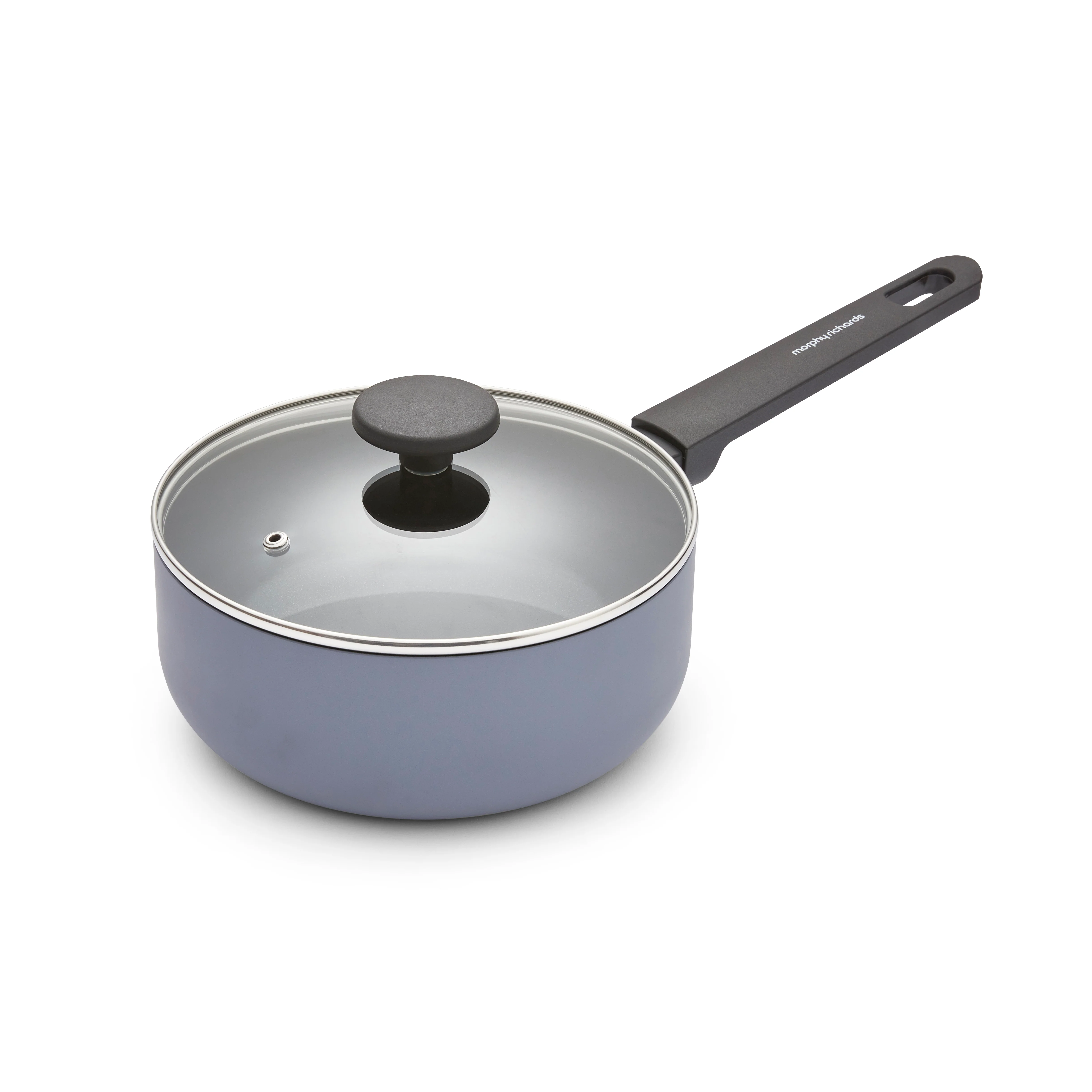 Morphy Richards 3 Piece Recycled Aluminium Saucepan Set - Grey - Image 4