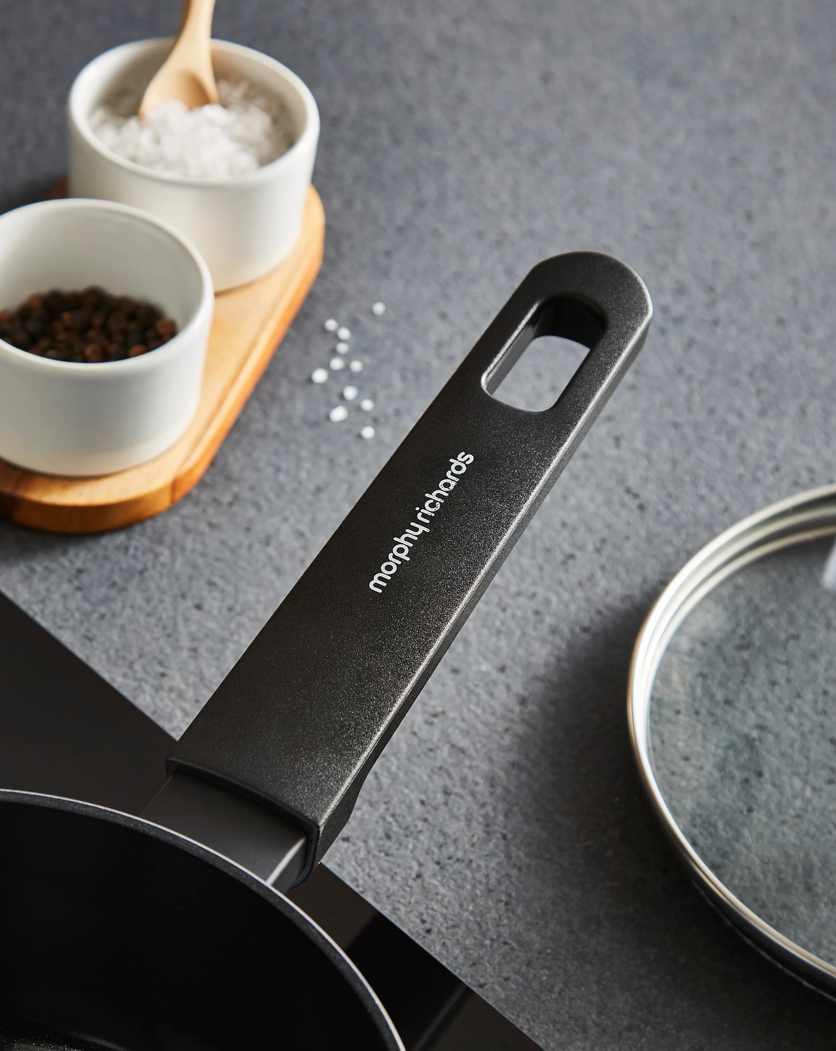 Morphy Richards 3 Piece Recycled Aluminium Saucepan Set - Grey - Image 9