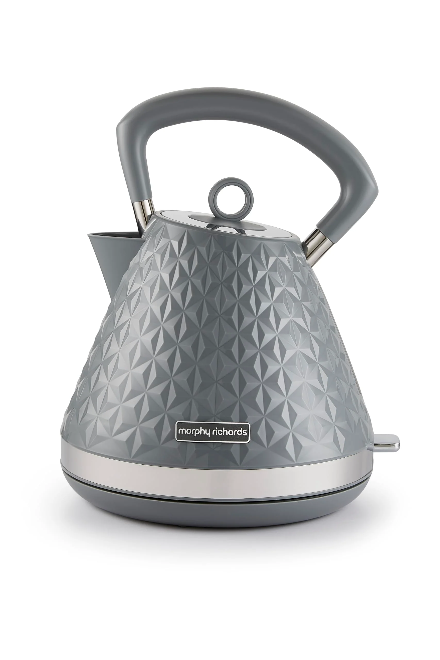 Morphy Richards Vector 1.5L Grey Pyramid Kettle