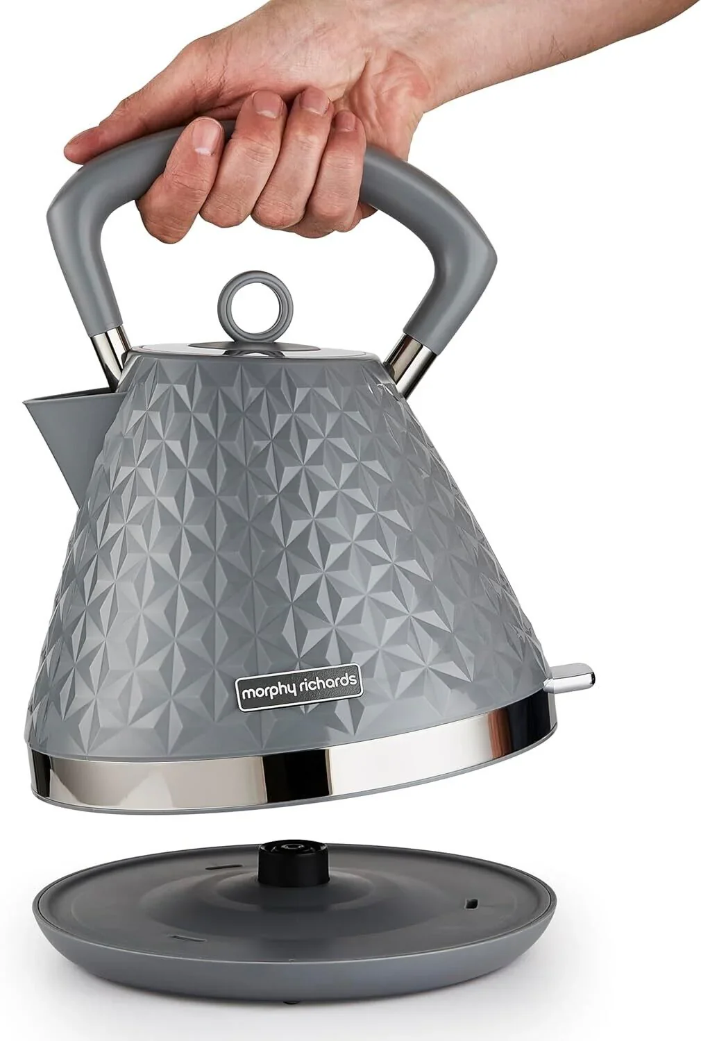 Morphy Richards Vector 1.5L Grey Pyramid Kettle - Image 2