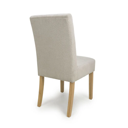 Moseley Waffle Flax Effect Natural Dining Chair In Natural Legs - Set Of 2 - Image 2
