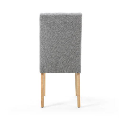 Moseley Waffle Linen Effect Silver Grey In Natural Legs - Set Of 2 - Image 5