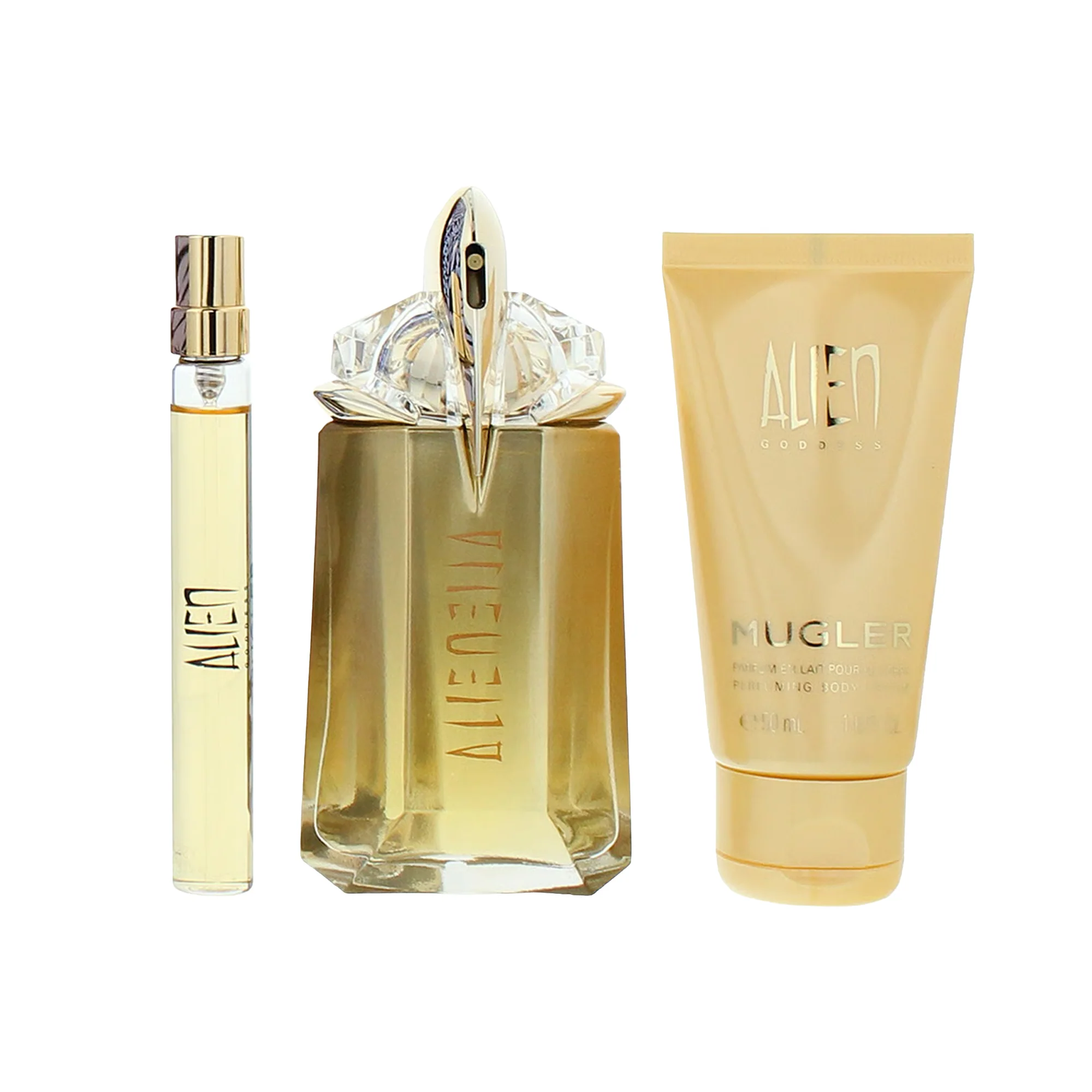 Mugler Alien Goddess 3 Piece Gift Set: Eau de Parfum 60ml - Eau de Parfum 10ml - moisturising 50ml body lotion - Image 7