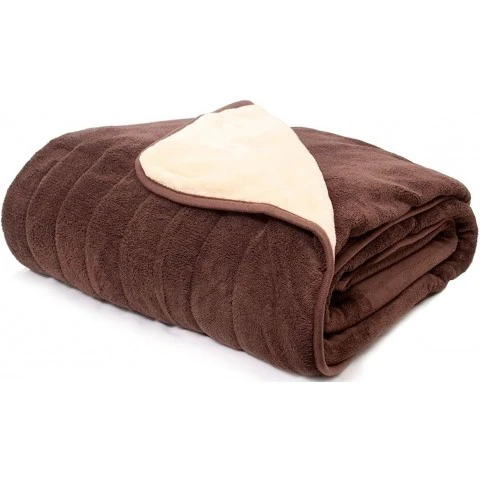 MYLEK Electric Heated Throw In Chocolate & Cream 9 Heat & Timer Settings, Easy To Use Digital Control, Machine Washable - Image 4