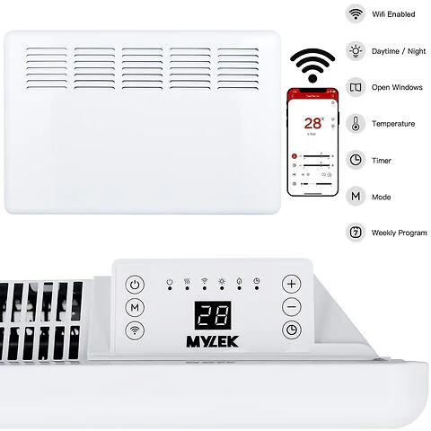 MYLEK Panel Heater Eco Smart WiFi App Radiator Electric Low Energy With Timer And Thermostat - Image 11