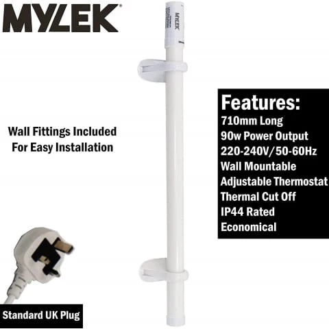Mylek Tubular Heater 190W - 1500mm - Low Energy Tube - Built In Thermostat And Mounting Brackets Greenhouse, Garage, Caravan - Image 25