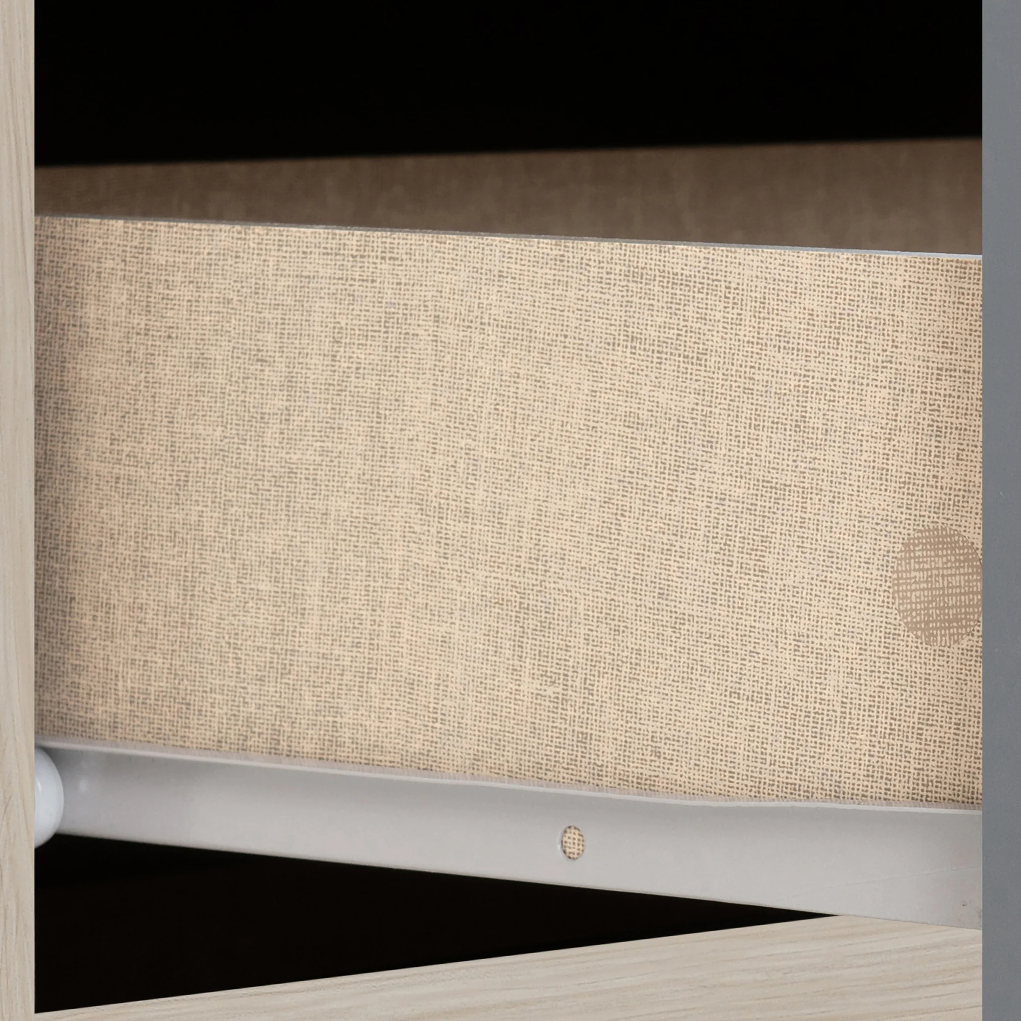 NEVADA 4 DOOR 2 DRAWER WARDROBE - GREY GLOSS/LIGHT OAK EFFECT VENEER - Image 8