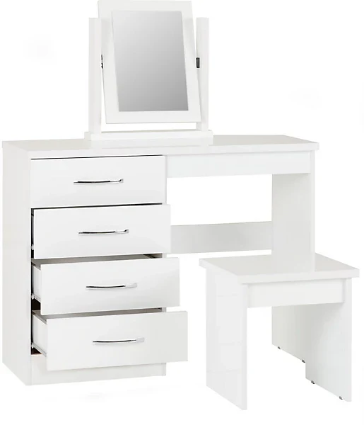 NEVADA DRESSING TABLE SET - WHITE GLOSS - Image 2