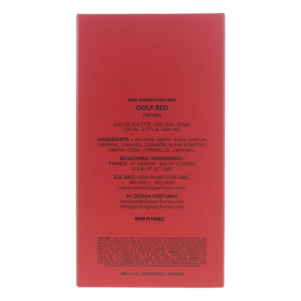 New Brand Golf Red For Men Eau De Toilette 100ml - Image 2