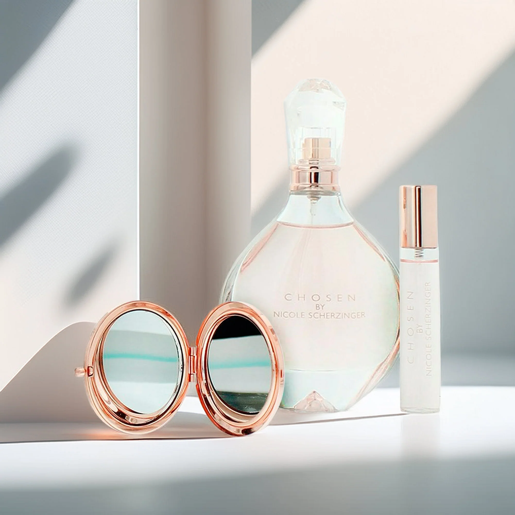 Nicole Scherzinger Chosen 3 Piece Gift Set: Eau De Parfum 100ml - Eau De Parfum 15ml - Compact Mirror - Image 2