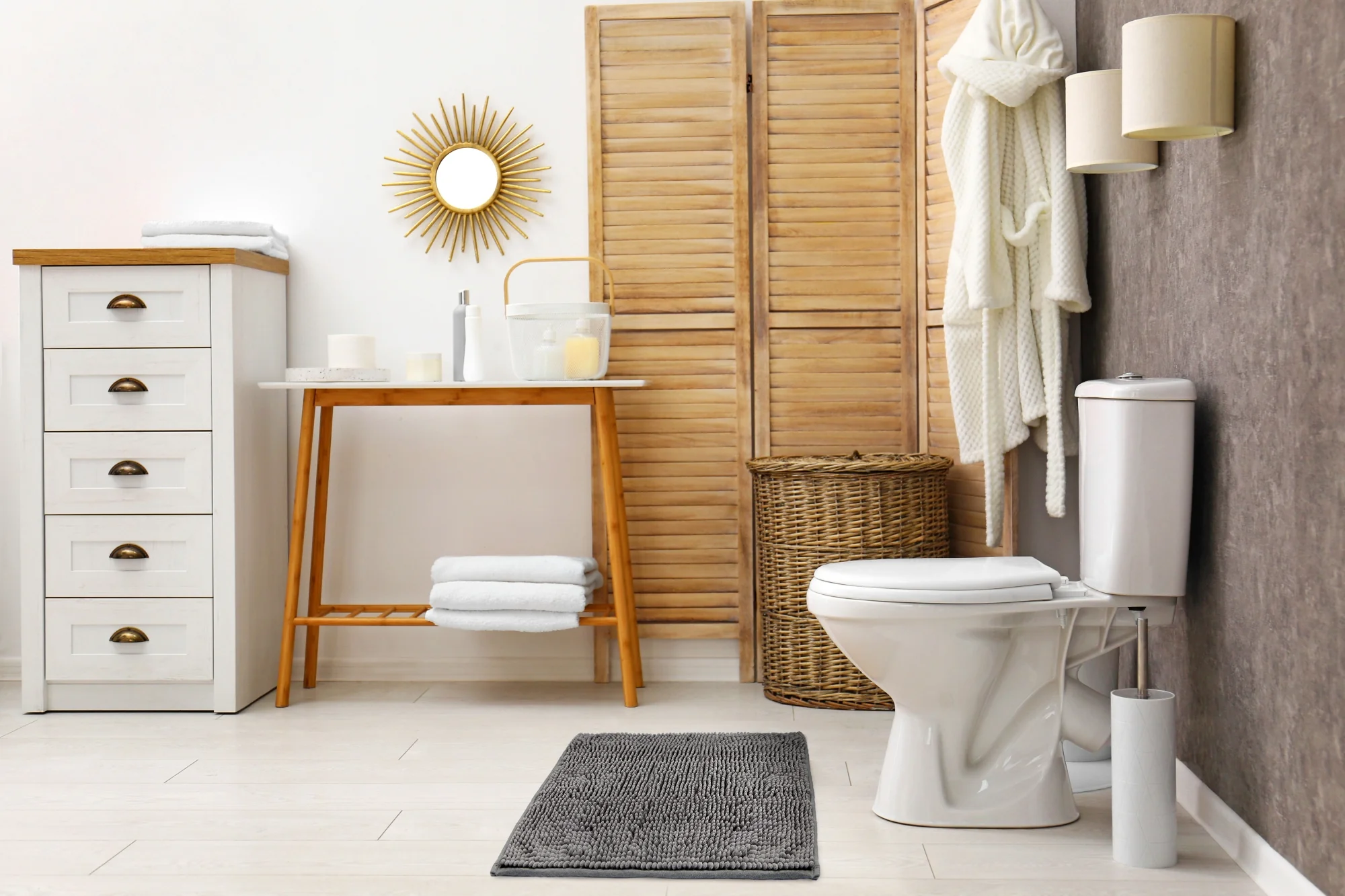 Noodle Soft Touch Non-Slip Bathroom Rug in Graphite - Image 5