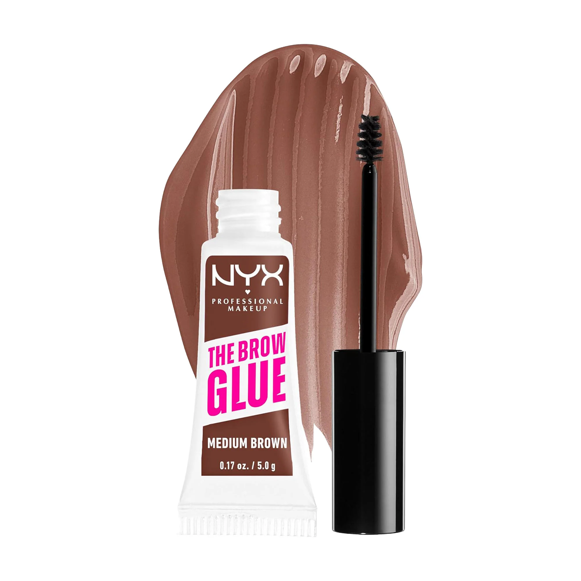 NYX The Brow Glue Medium Brown Brow Gel 5g - Image 4