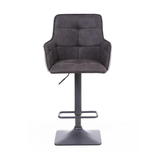 Orion Suede Effect Dark Grey Bar Stool - Image 11