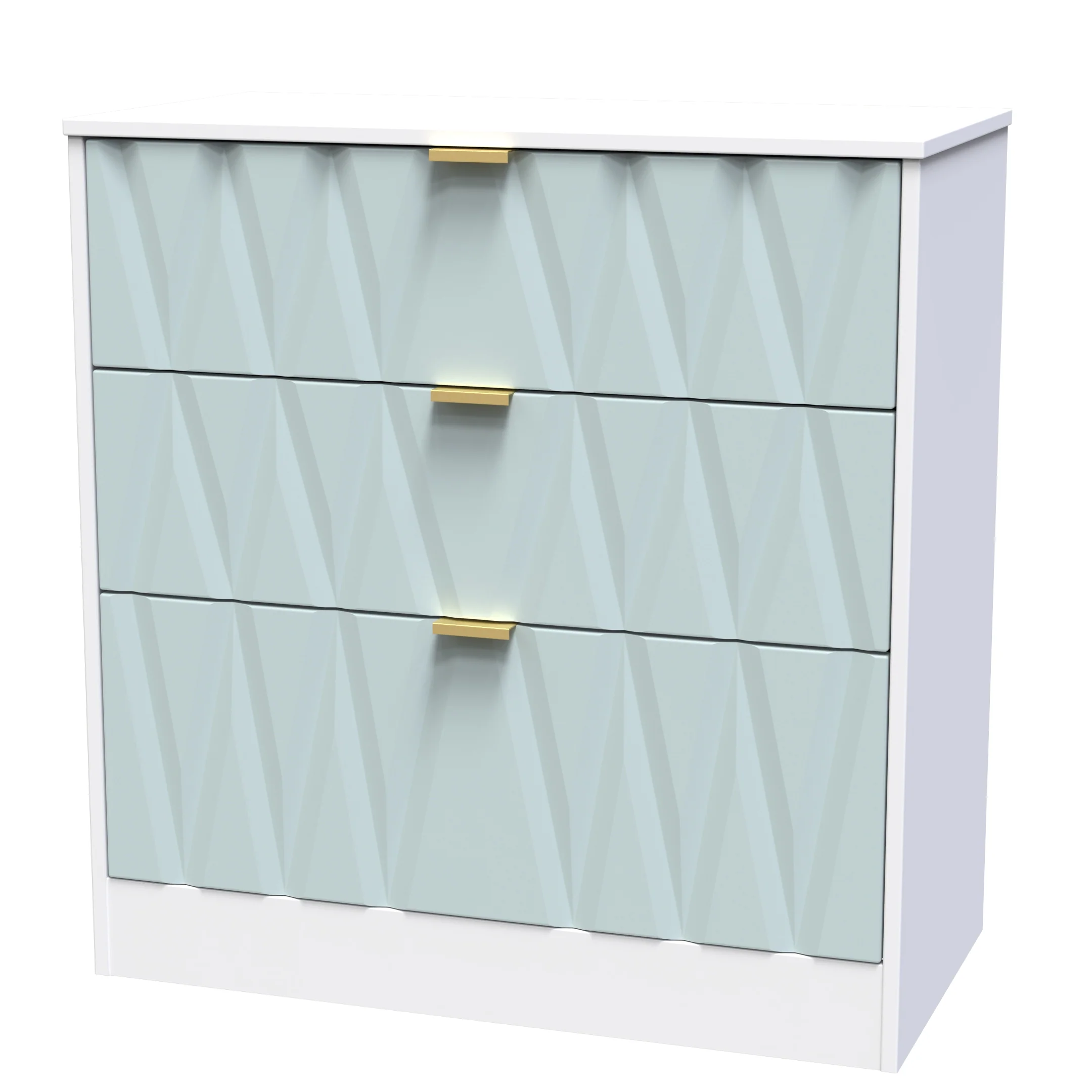 Ottawa Ready Assembled 3 Drawer Deep Chest in Duck & White Matt - Image 3