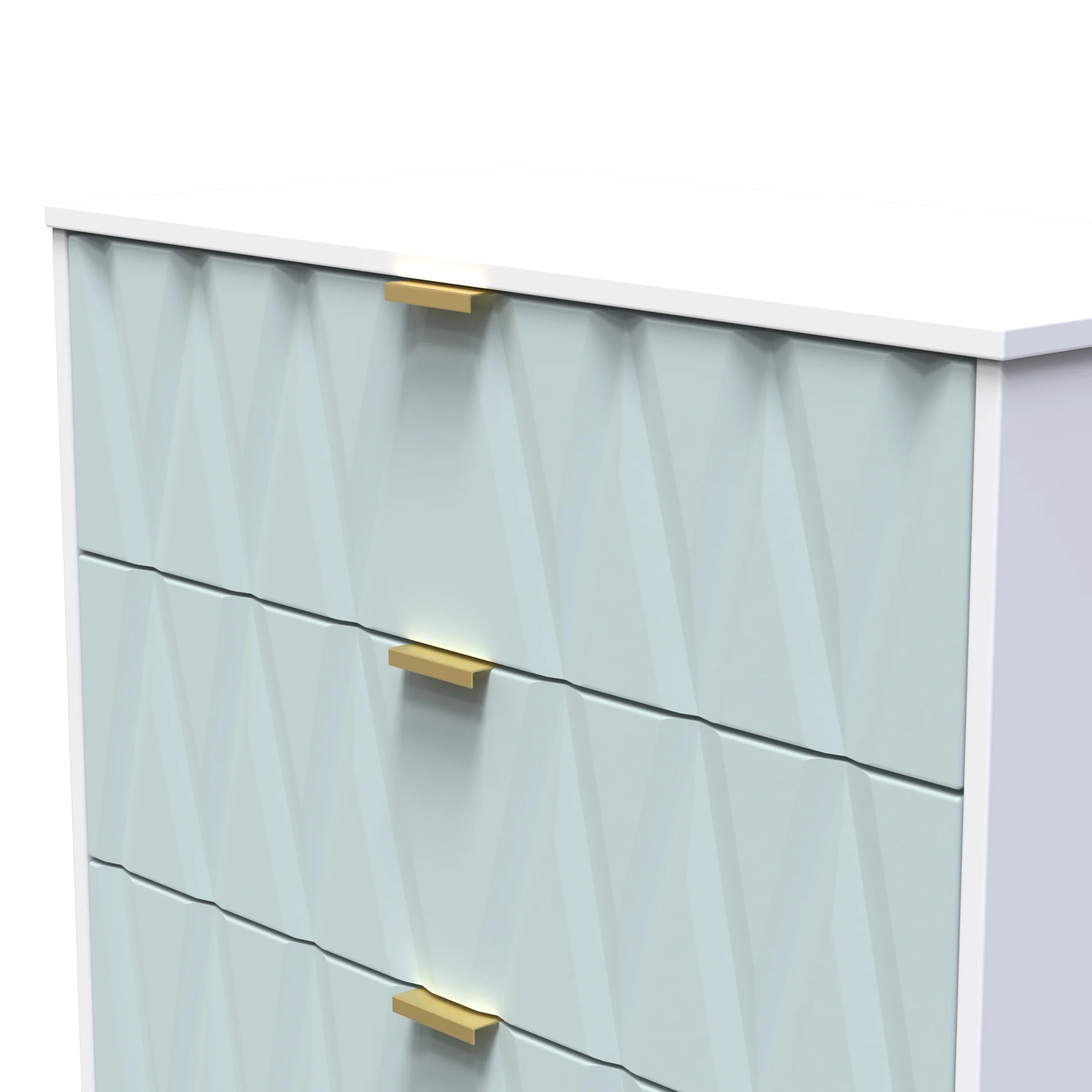 Ottawa Ready Assembled 3 Drawer Deep Chest in Duck & White Matt - Image 4