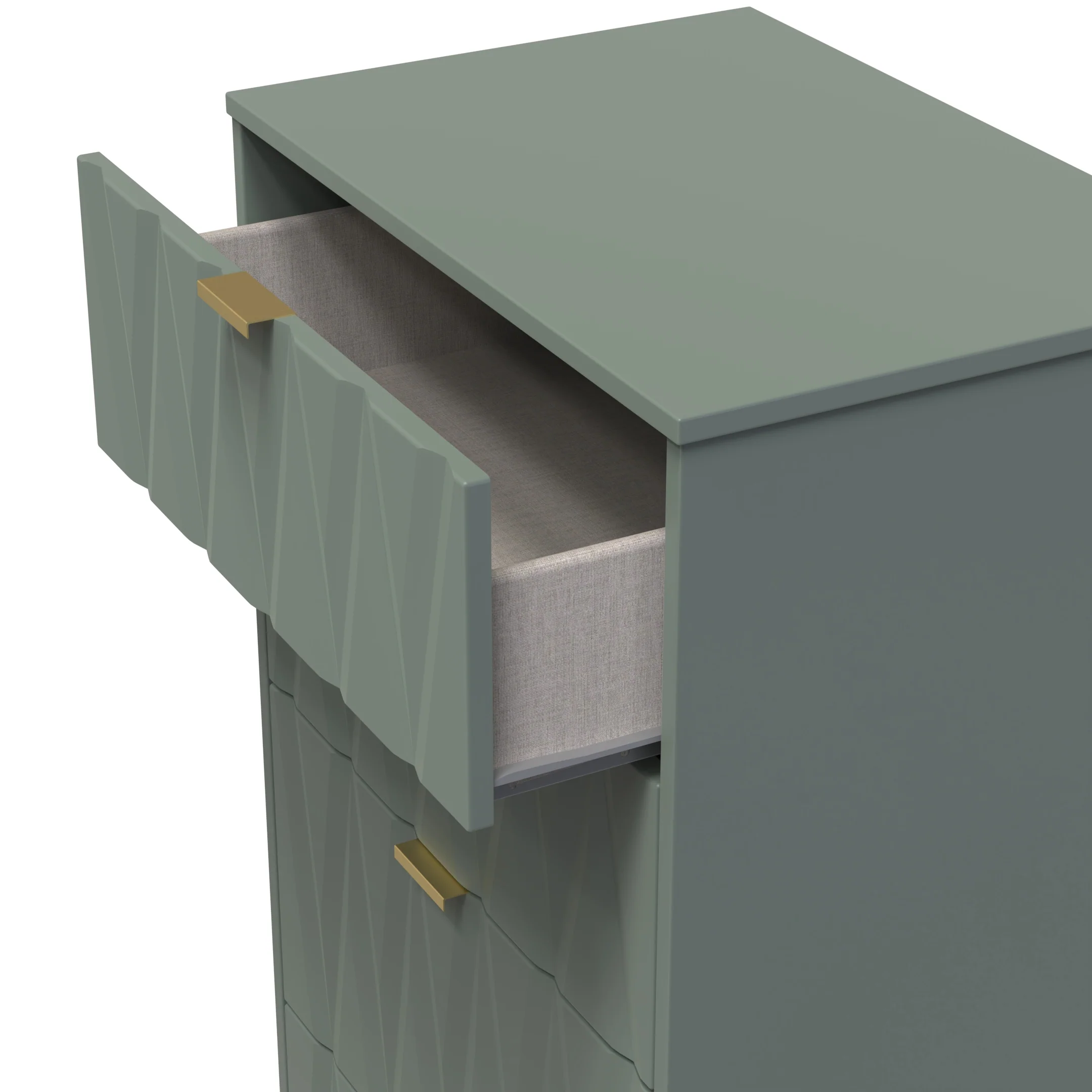 Ottawa Ready Assembled 4 Drawer Deep Midi Chest in Reed Green - Image 5
