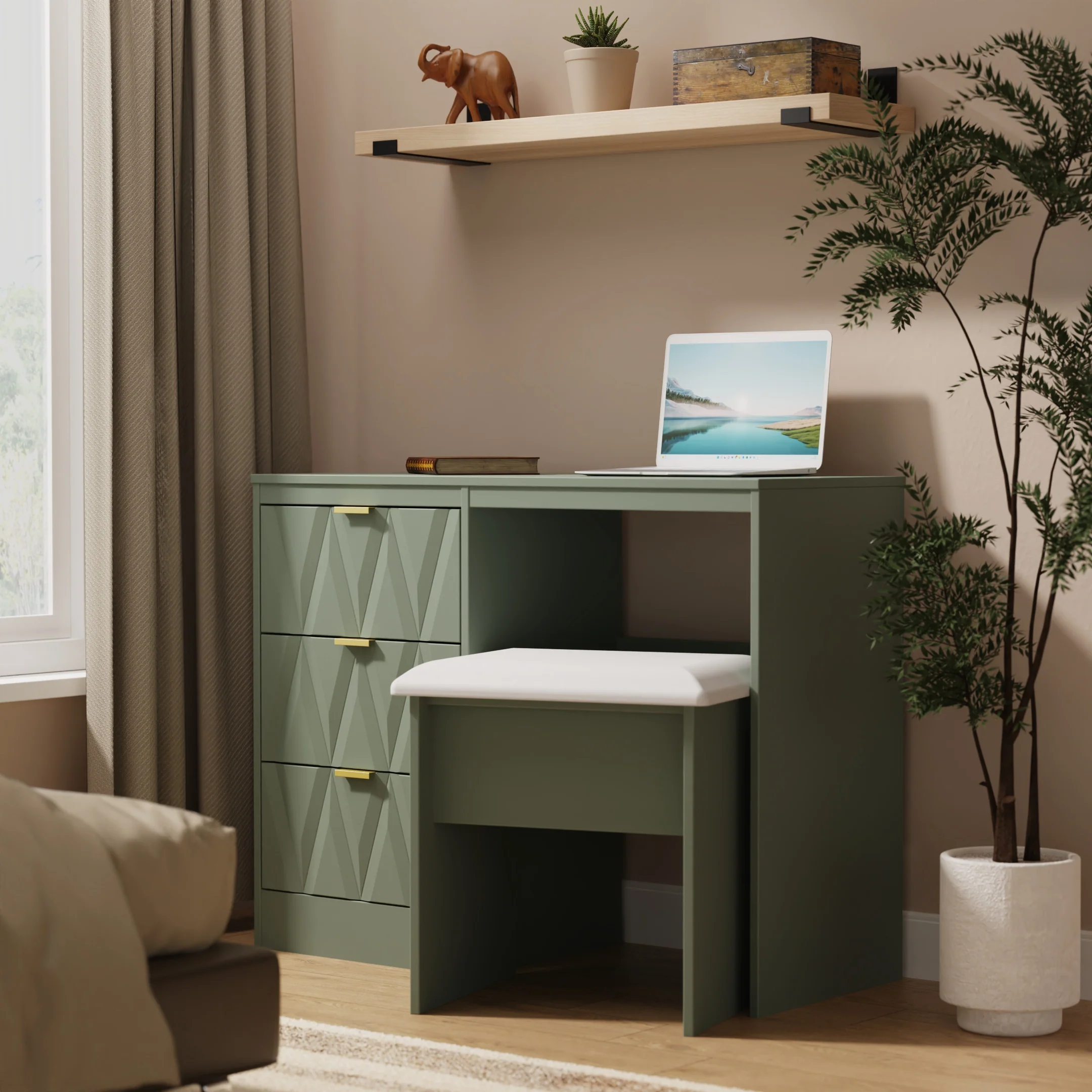Ottawa Ready Assembled Vanity in Reed Green