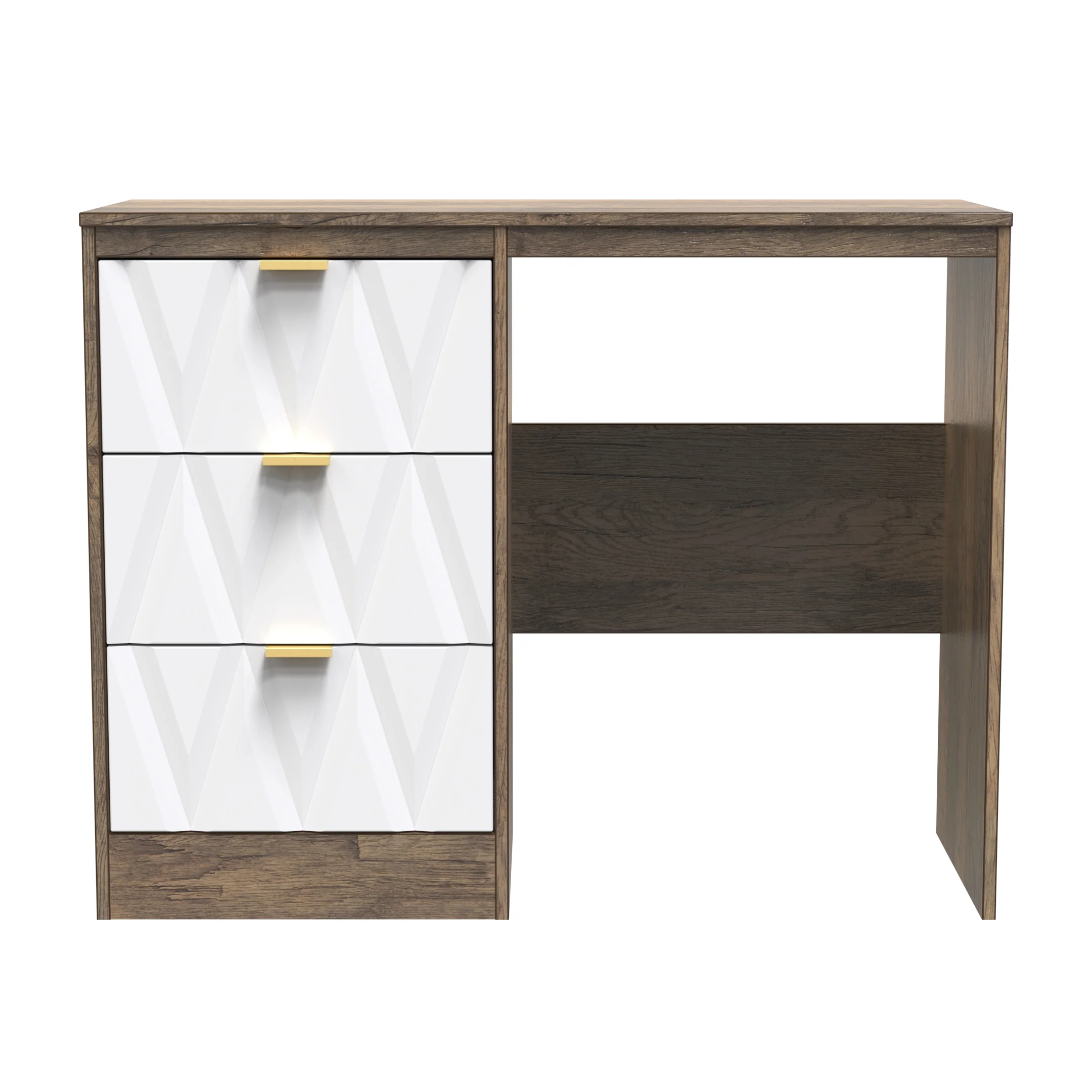 Ottawa Ready Assembled Vanity in White Matt & Vintage Oak - Image 2