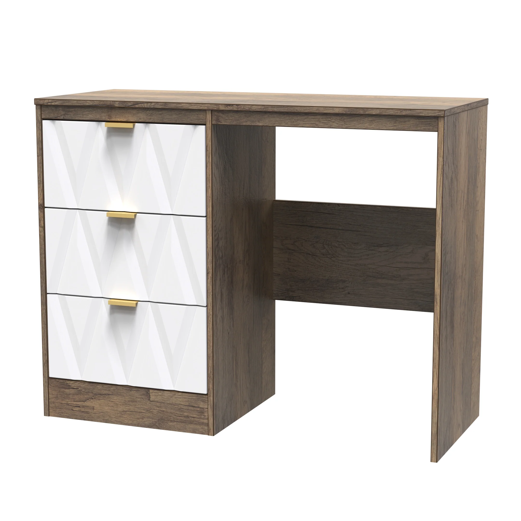 Ottawa Ready Assembled Vanity in White Matt & Vintage Oak - Image 4